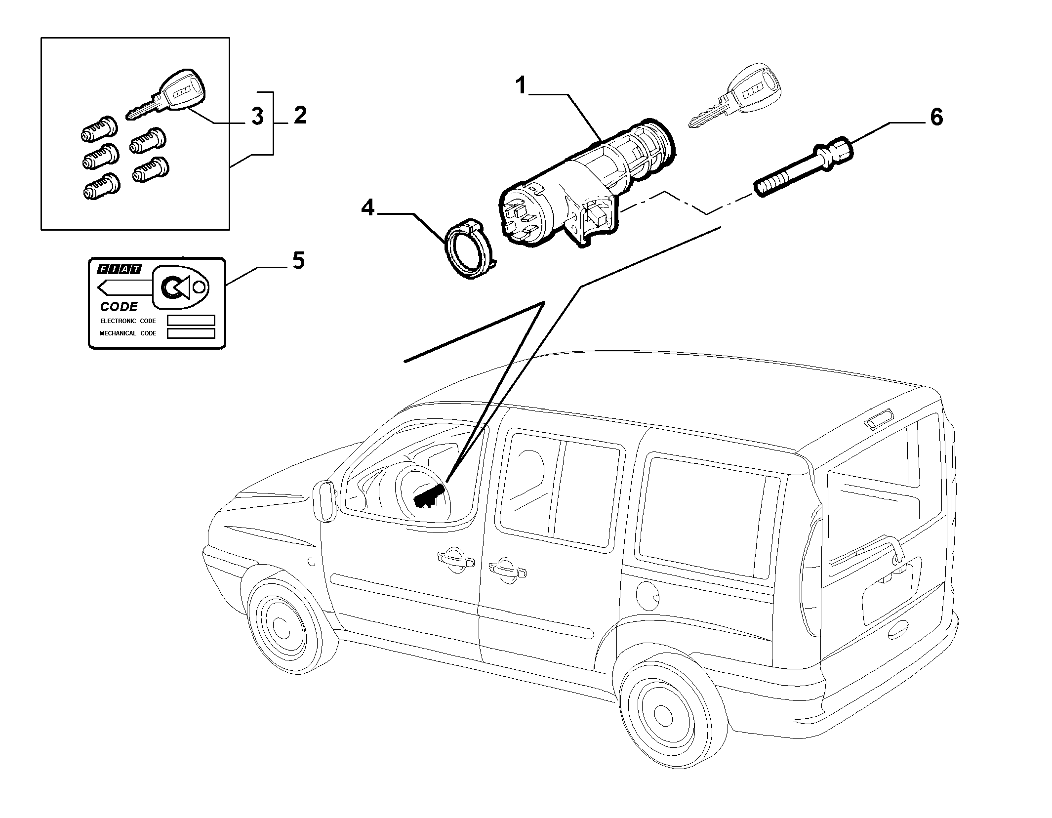 FIAT 71729482 - Lock Cylinder onlydrive.pro