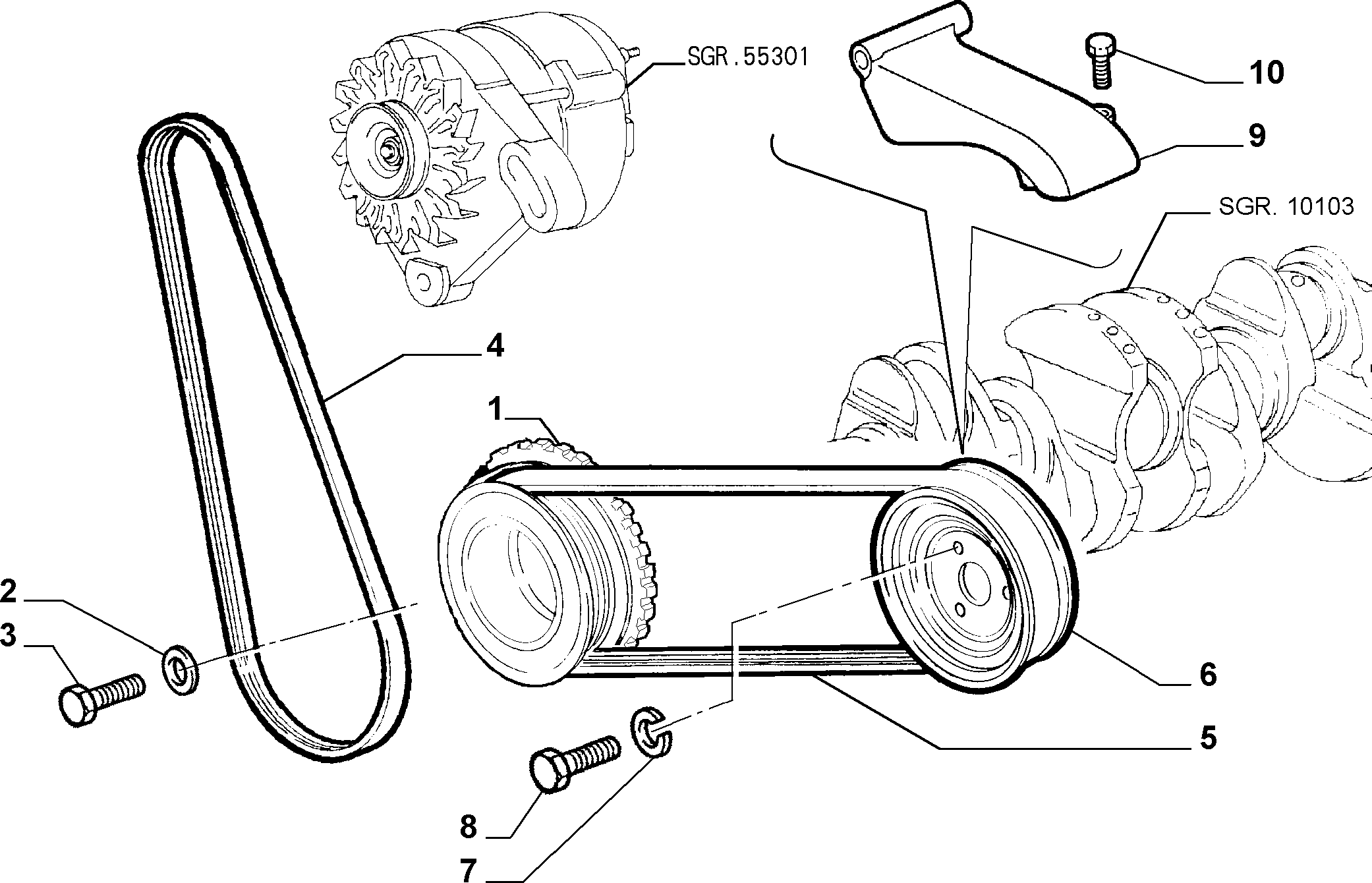 FIAT 46736814 - Ķīļrievu siksna onlydrive.pro