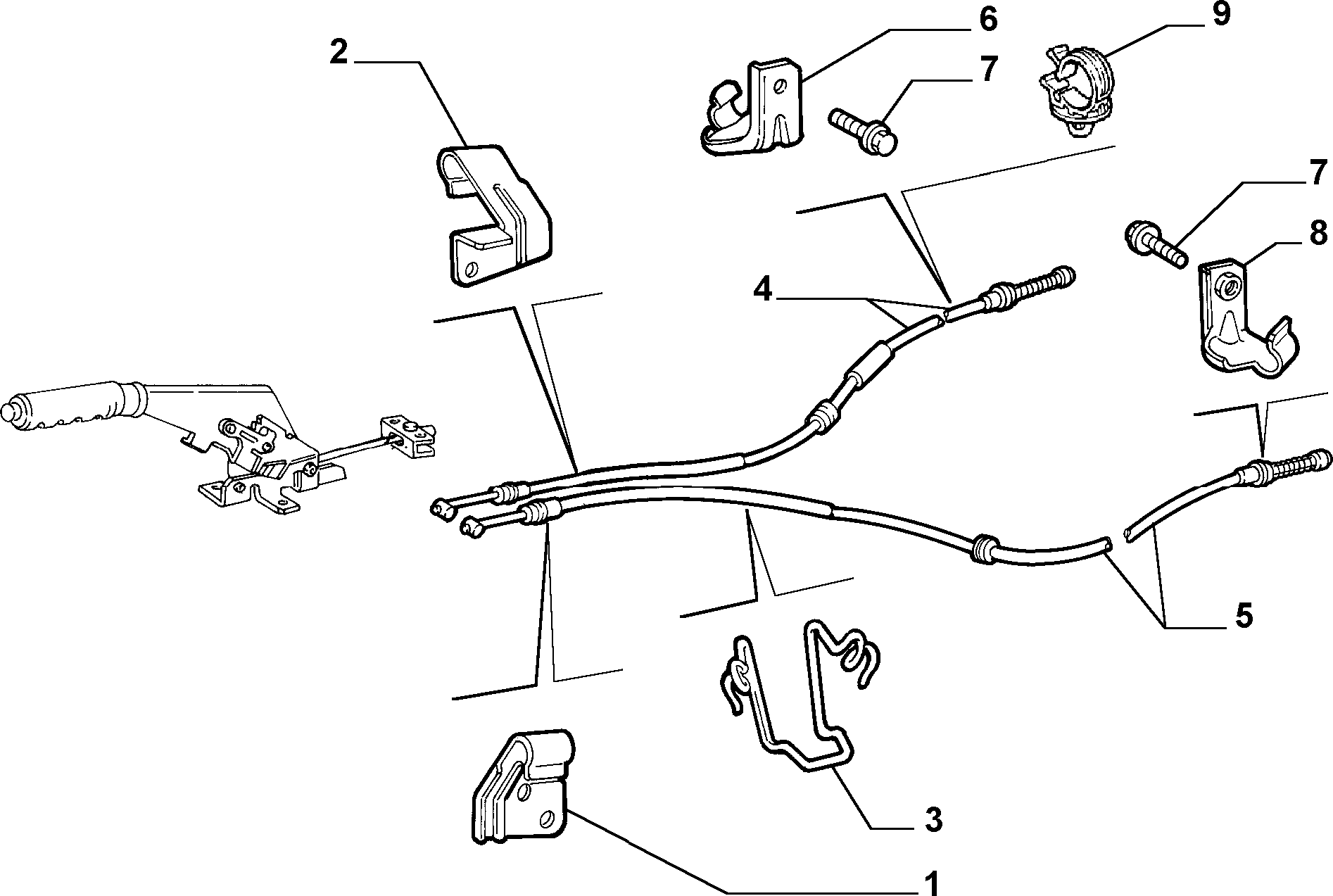 FIAT 46745157 - Trose, Stāvbremžu sistēma onlydrive.pro