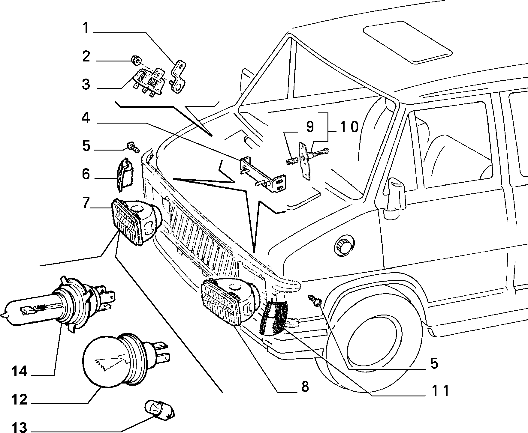 IVECO 14152090 - Kvēlspuldze, Tālās gaismas lukturis onlydrive.pro