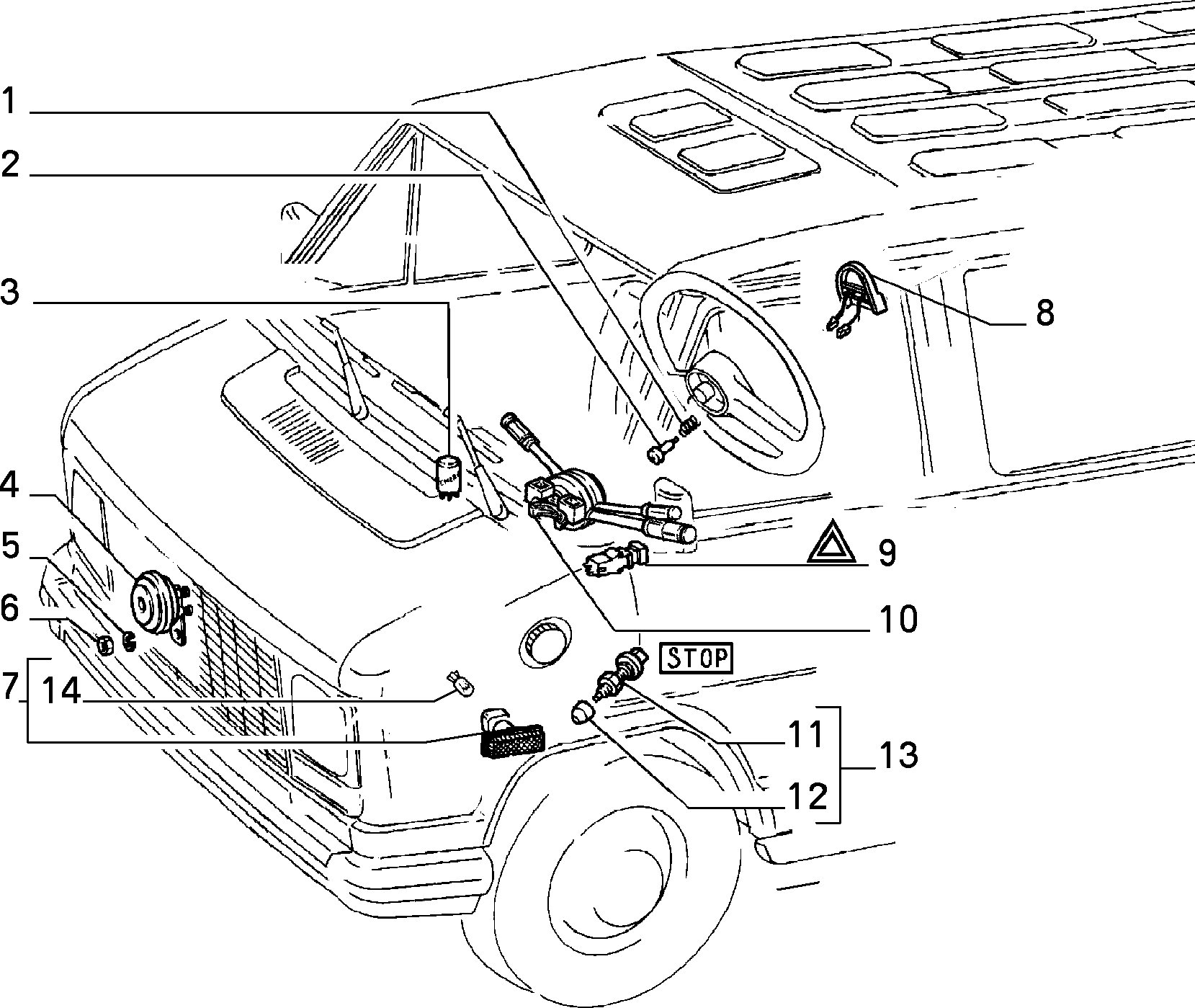 FIAT 4345645 - Signalling devices (var.: 1/rev.: 0): 01 pcs. onlydrive.pro