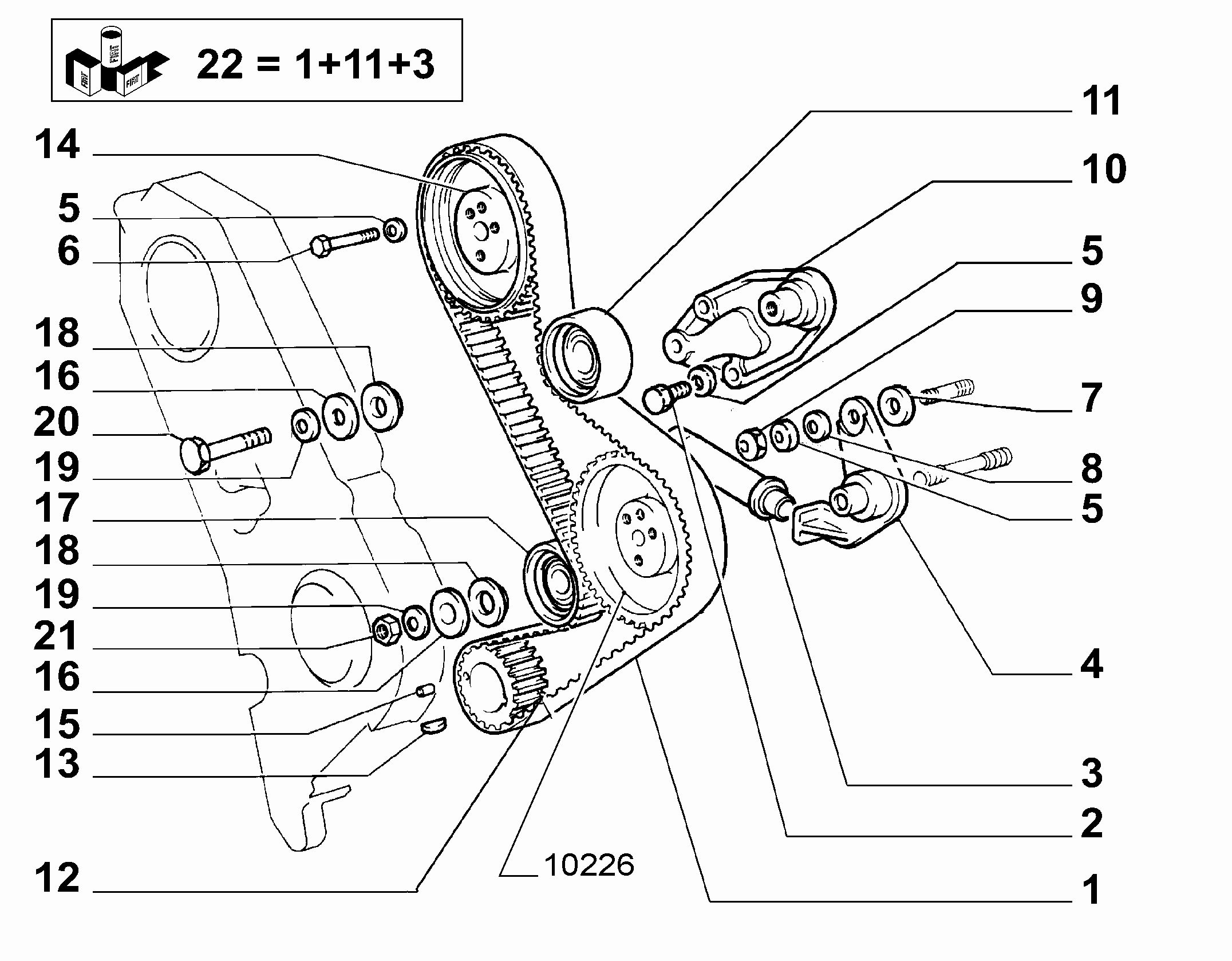 FIAT 427 9745 - Tensioner Lever, timing belt onlydrive.pro