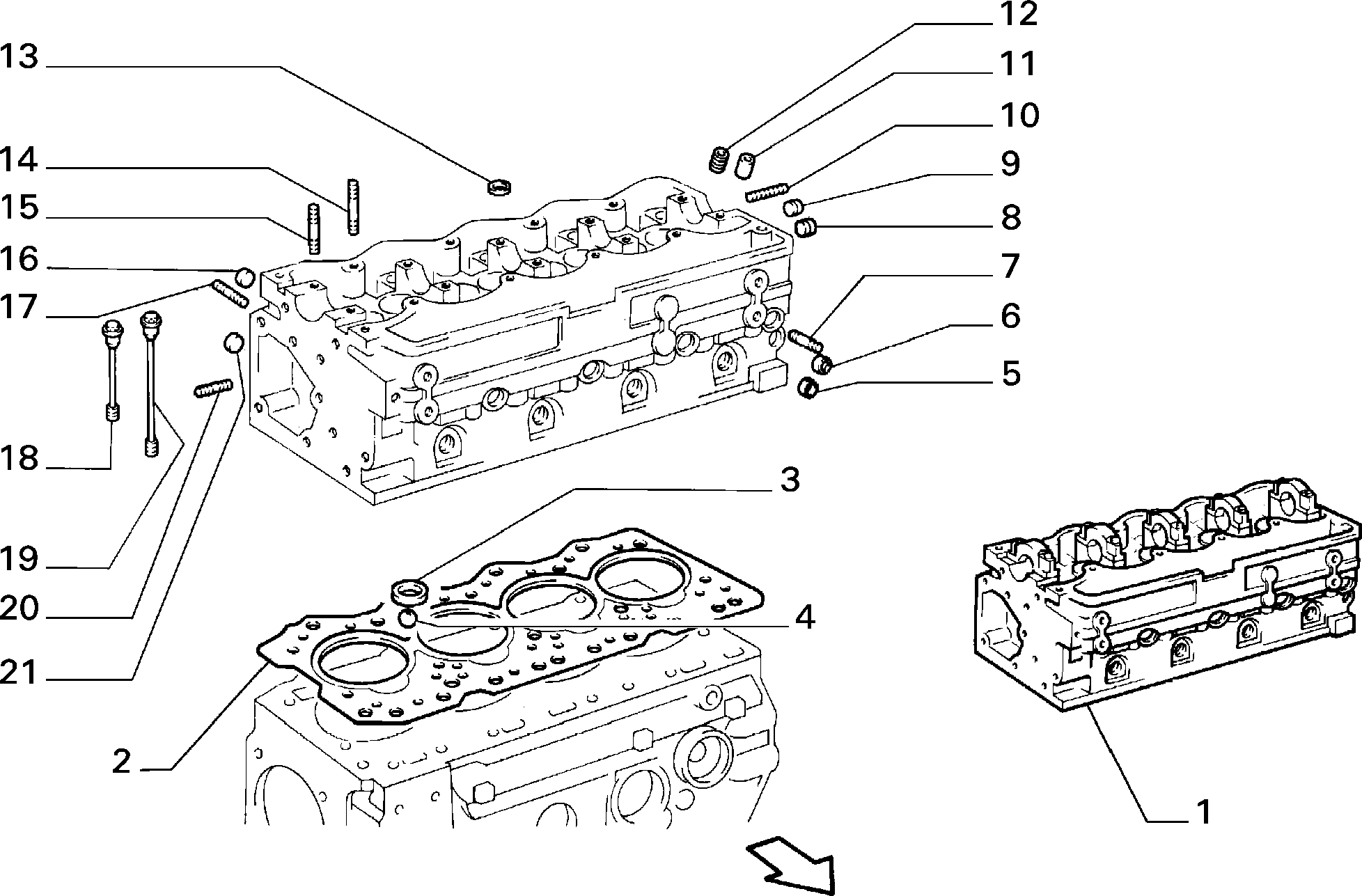 FIAT 4854648 - Комплект болтов головки цилиндра onlydrive.pro