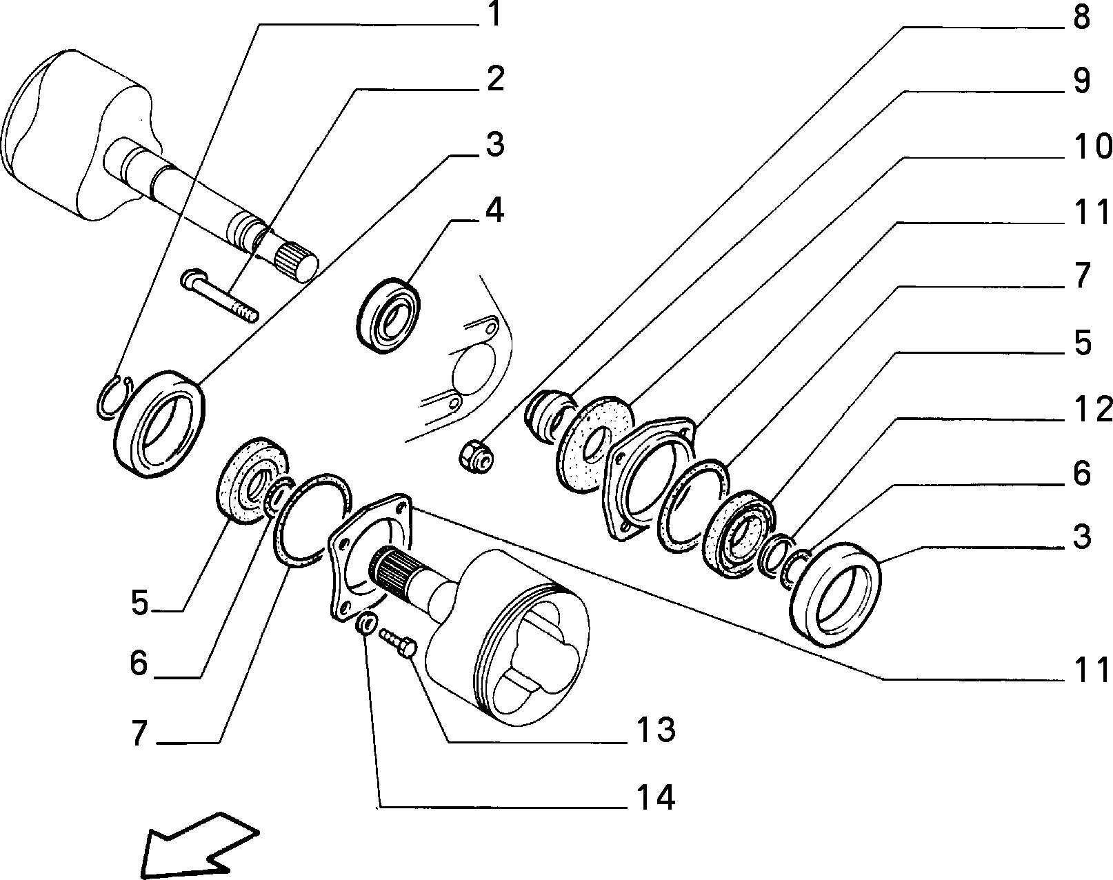 FIAT 26126739 - Vārpstas blīvgredzens, Automātiskās pārnesumkārbas flancis onlydrive.pro