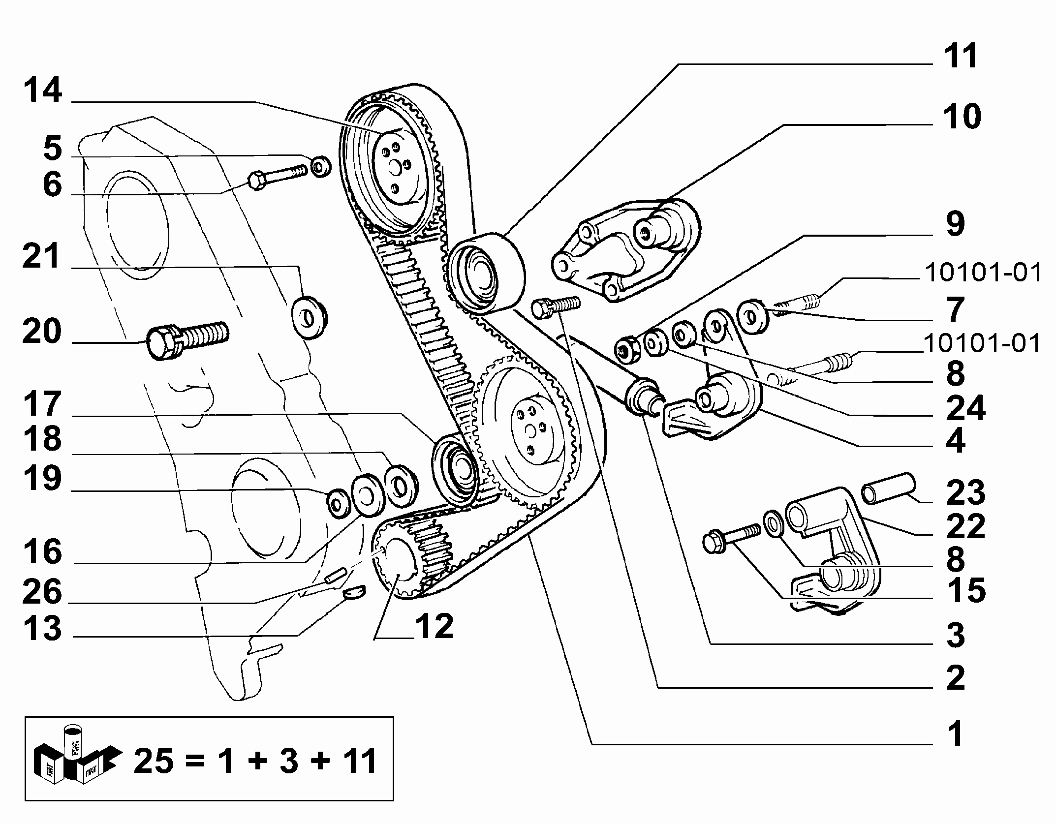 IVECO 7300035 - Deflection / Guide Pulley, timing belt onlydrive.pro