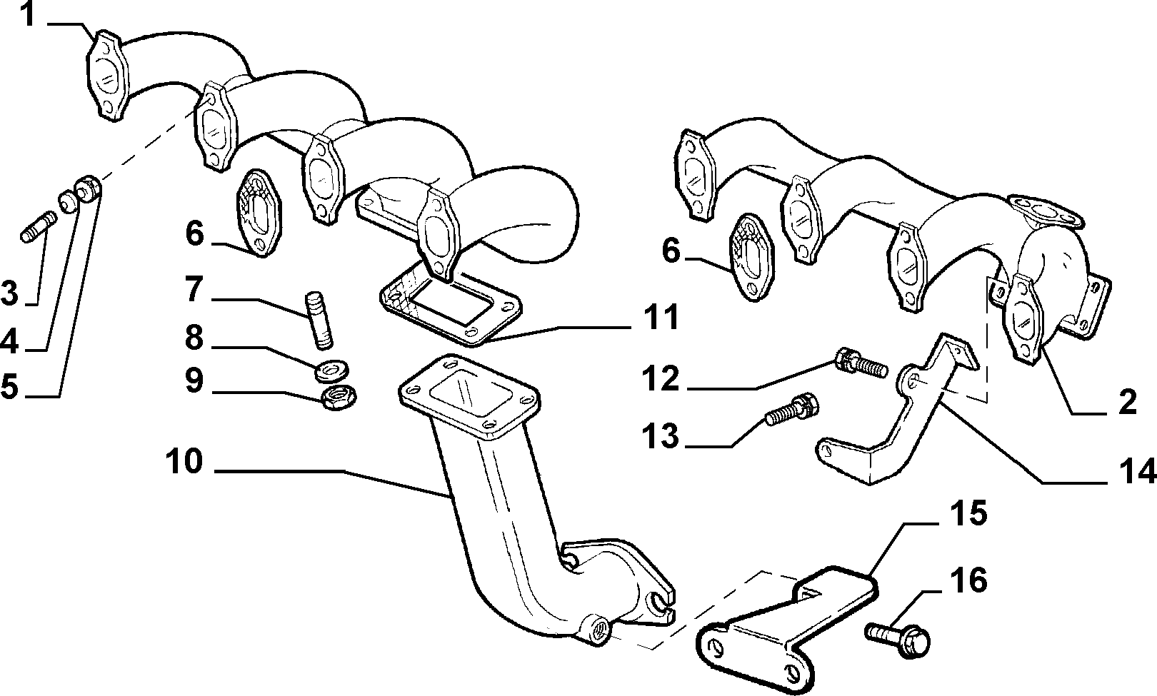 Seat 4837141 - Gasket Set, exhaust manifold onlydrive.pro