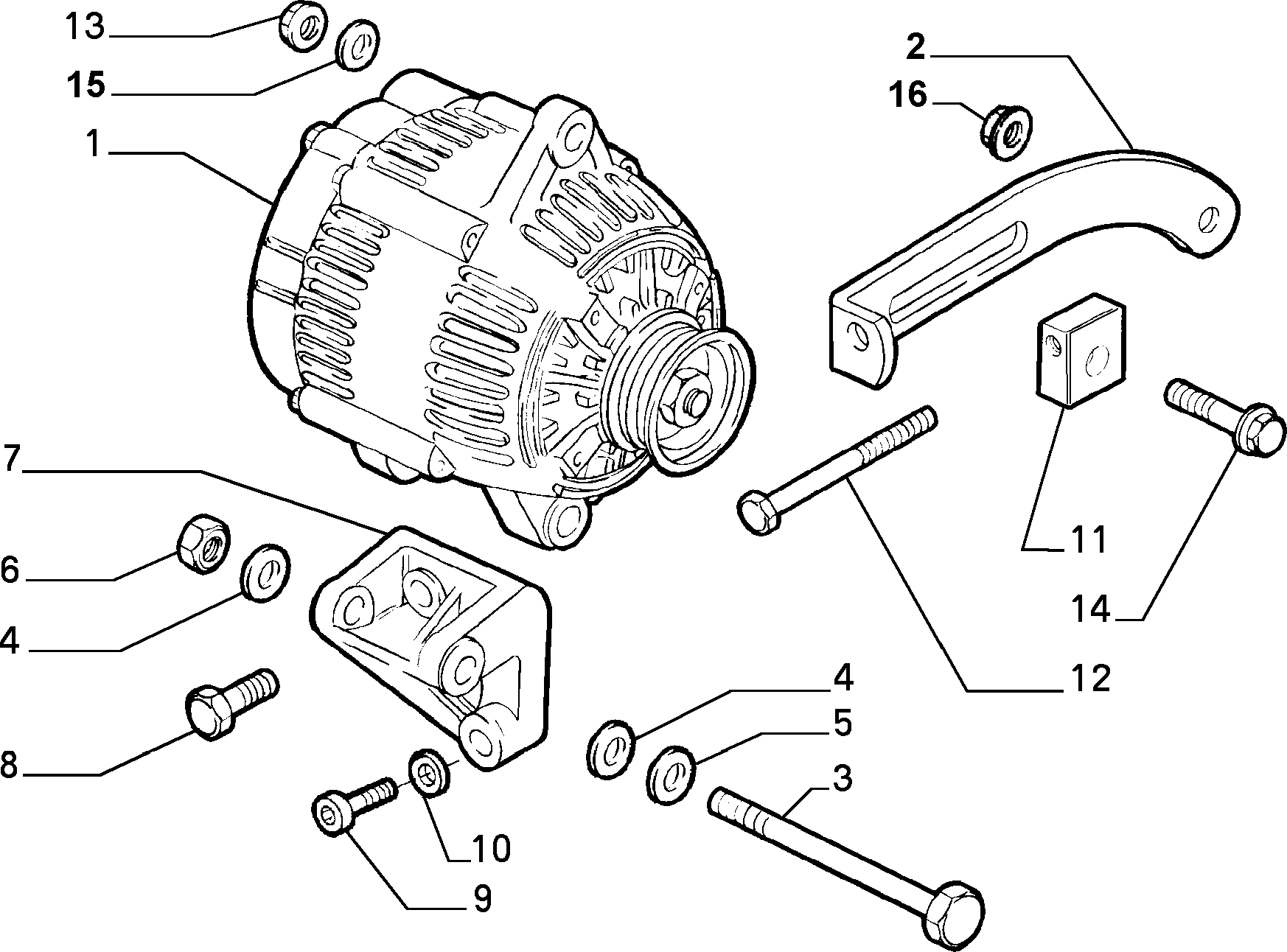 FIAT 98490185 - Alternator onlydrive.pro