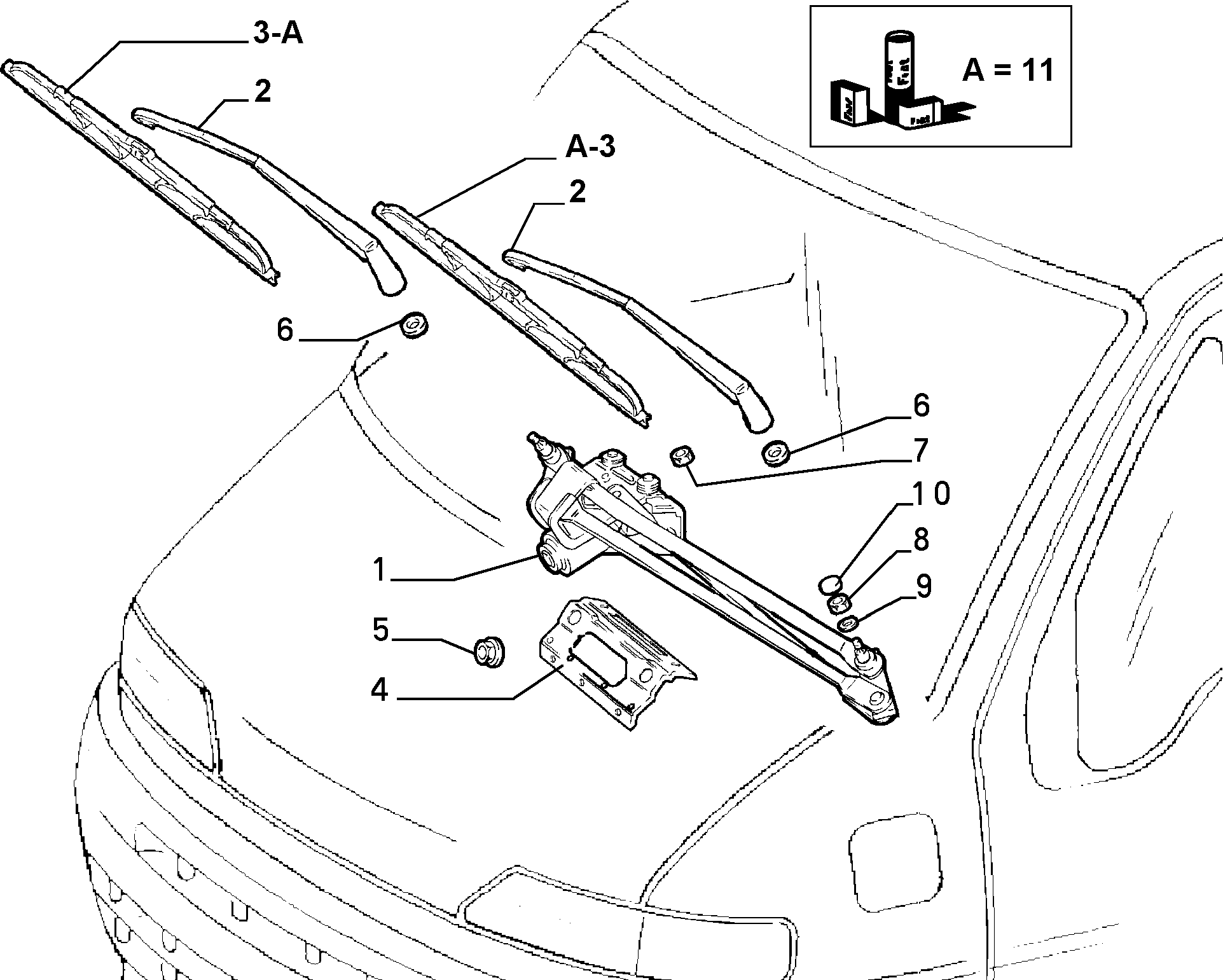 FIAT 71805687 - Stikla tīrītāja slotiņa onlydrive.pro