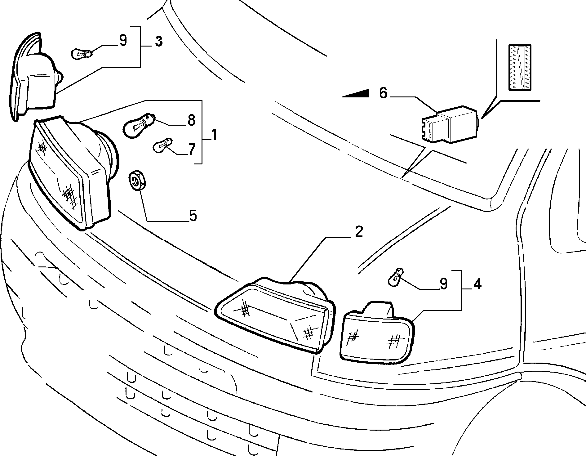 FIAT 1303853080 - Фонарь указателя поворота onlydrive.pro