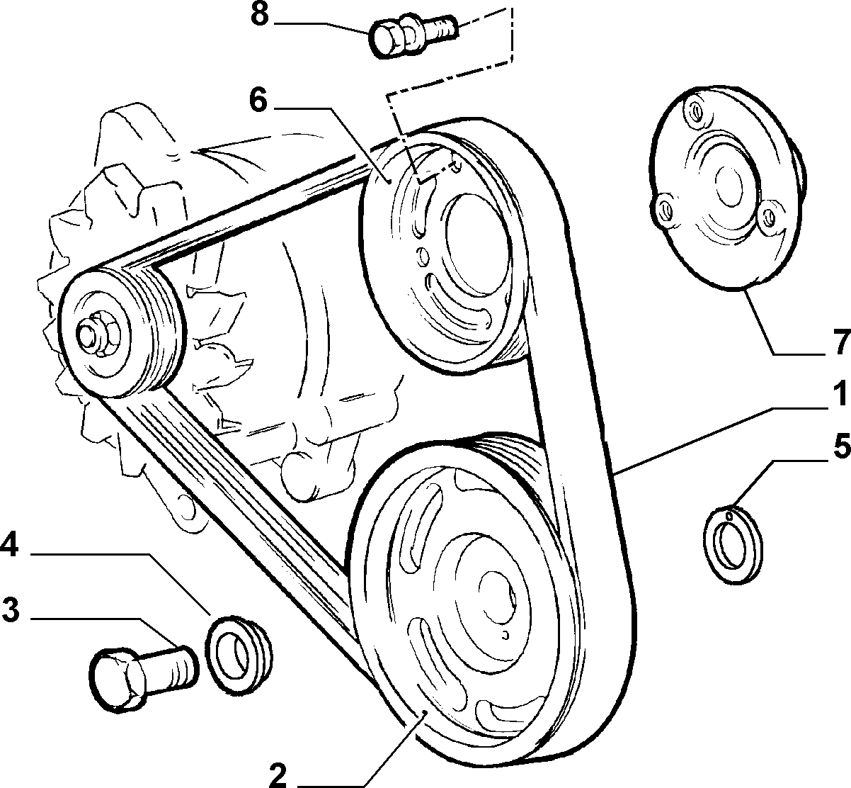 FIAT 71739926 - Ķīļrievu siksna onlydrive.pro