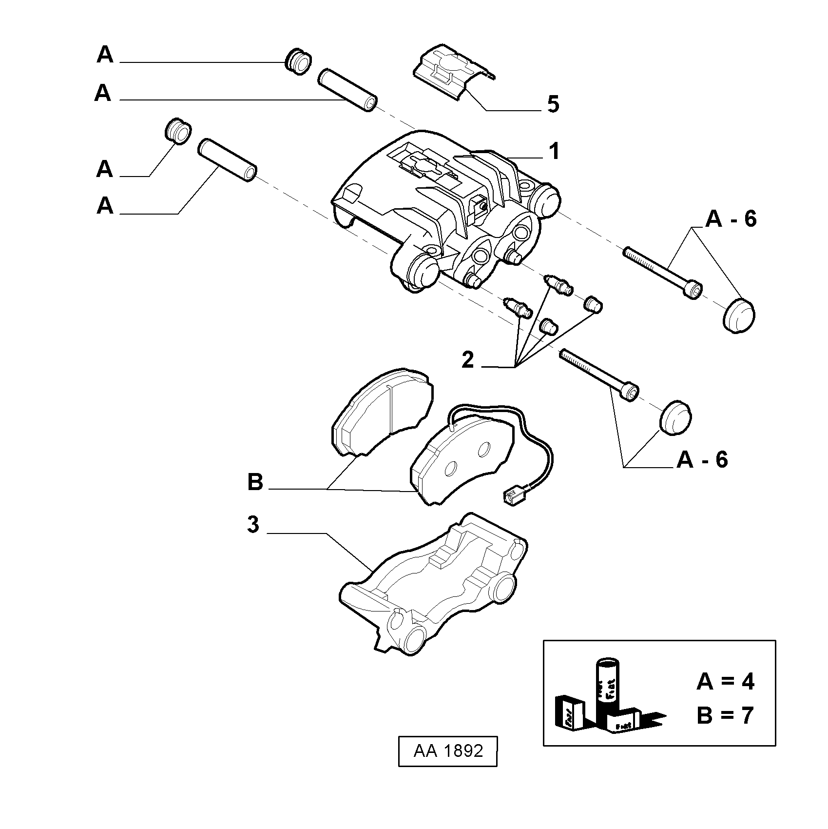 FIAT 71772525 - Piduriklotsi komplekt,ketaspidur onlydrive.pro