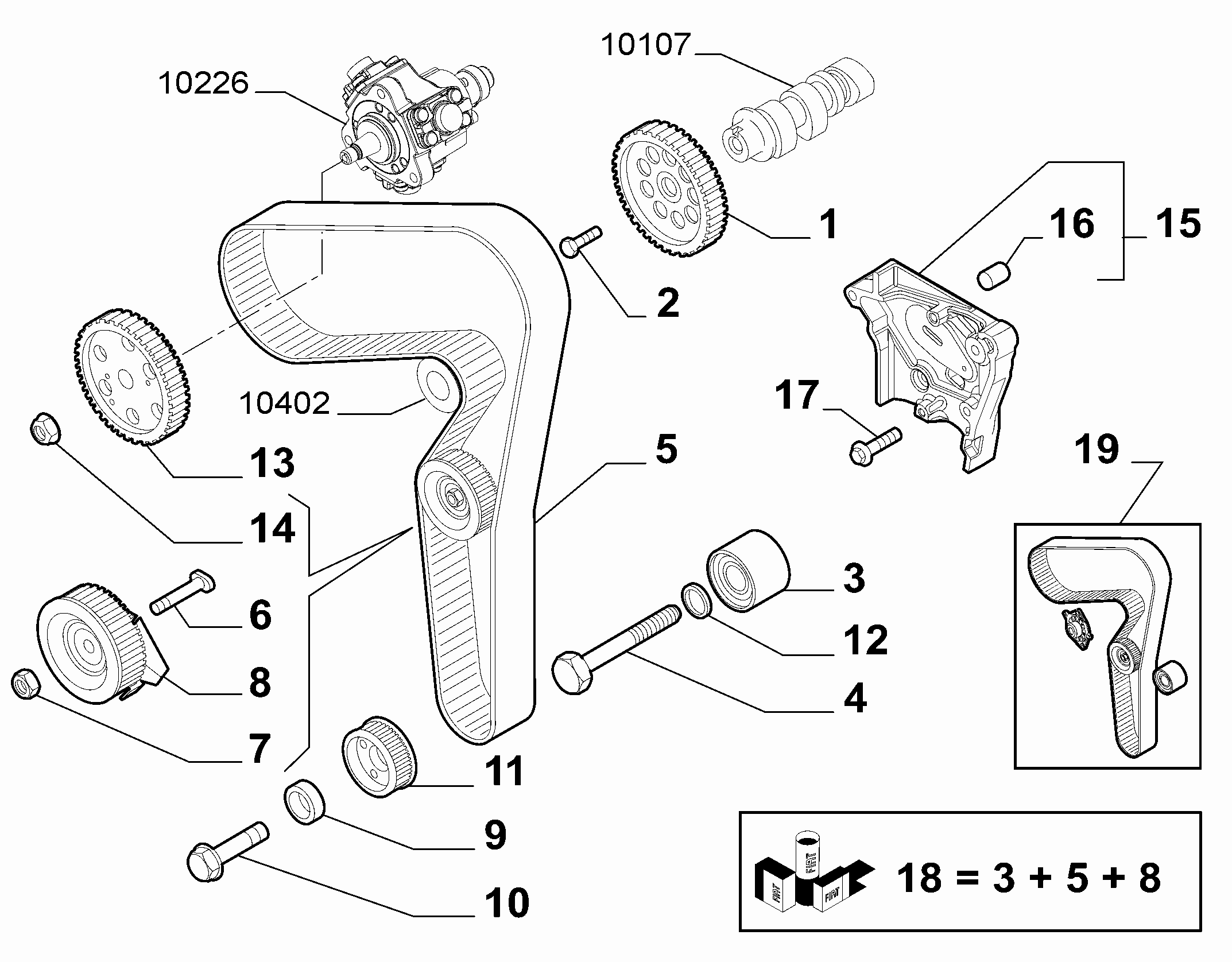 Chrysler 71754562 - Water Pump & Timing Belt Set onlydrive.pro