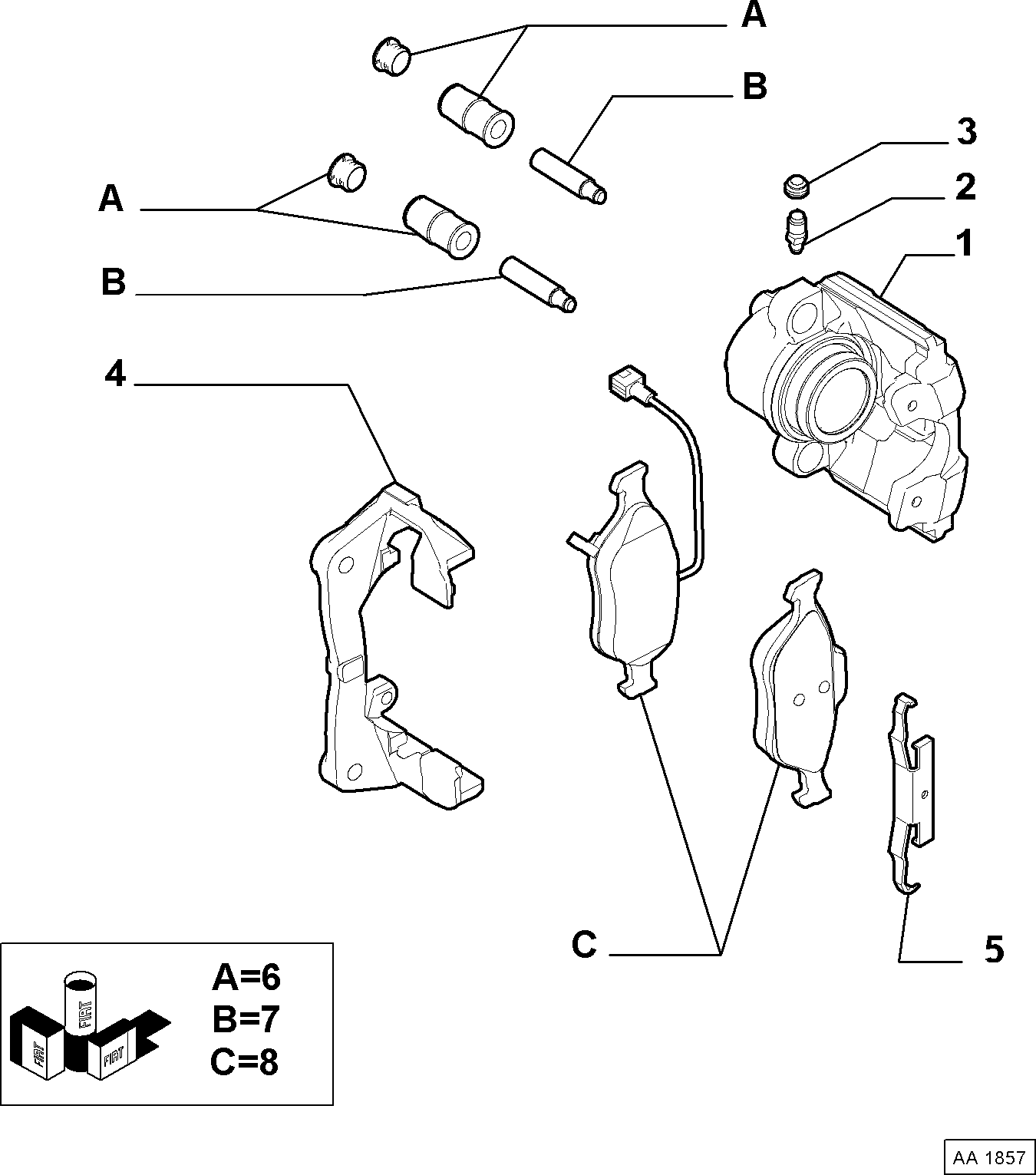 Chrysler 77365796 - Brake Pad Set, disc brake onlydrive.pro