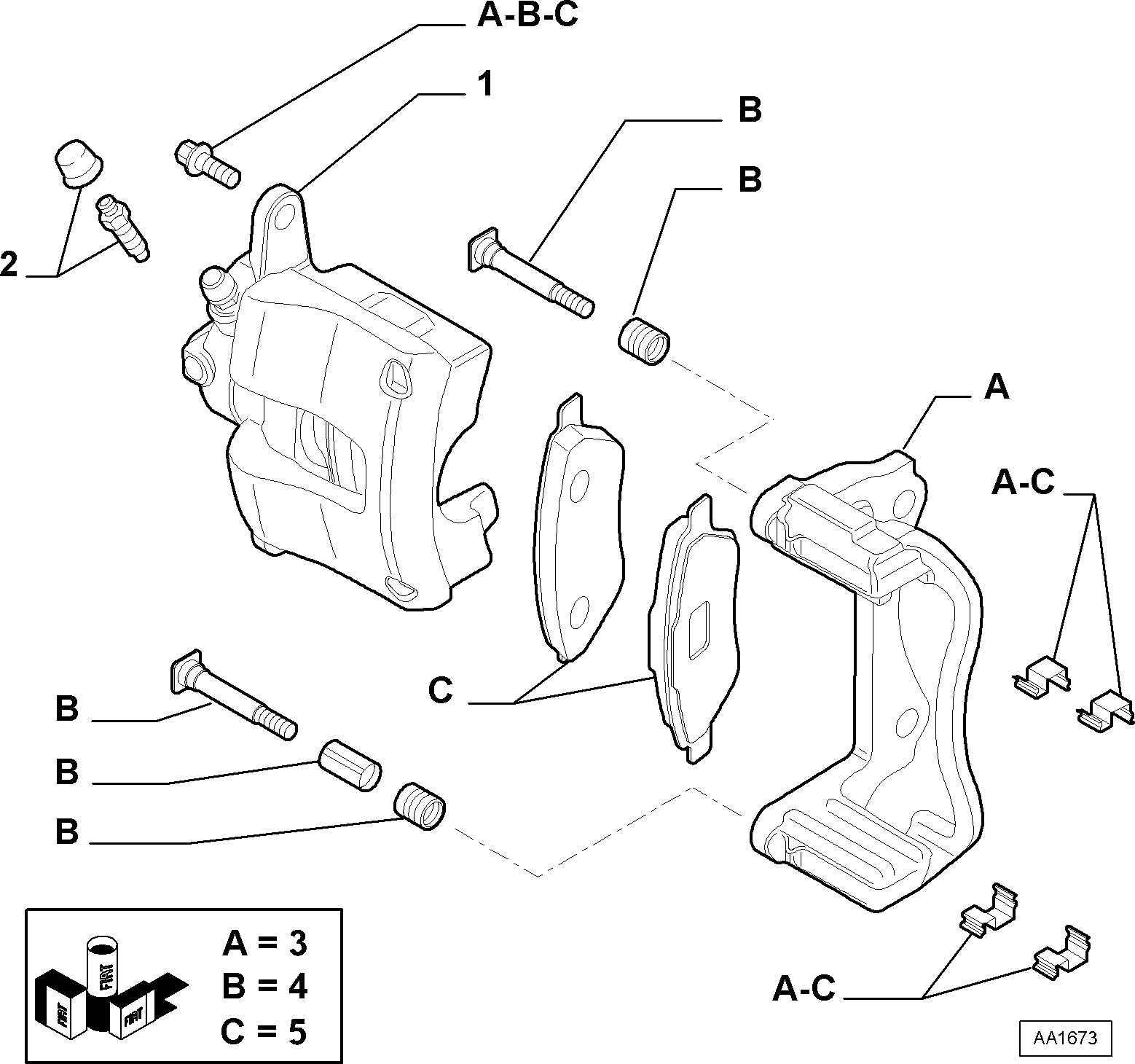 FIAT 77364016 - Piduriklotsi komplekt,ketaspidur onlydrive.pro