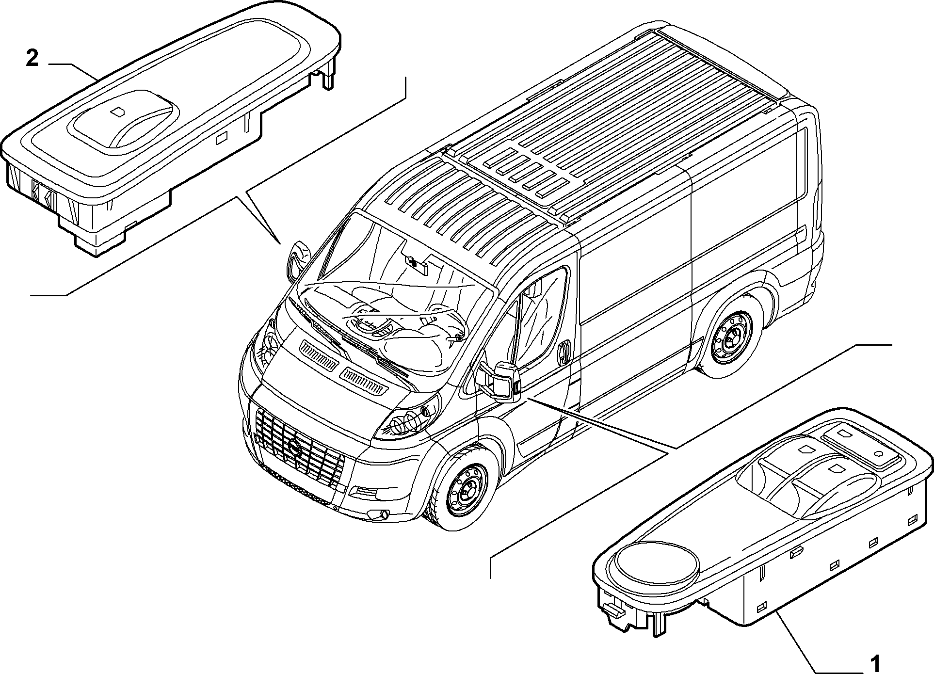 FIAT 735487419 - Выключатель, стеклоподъемник onlydrive.pro