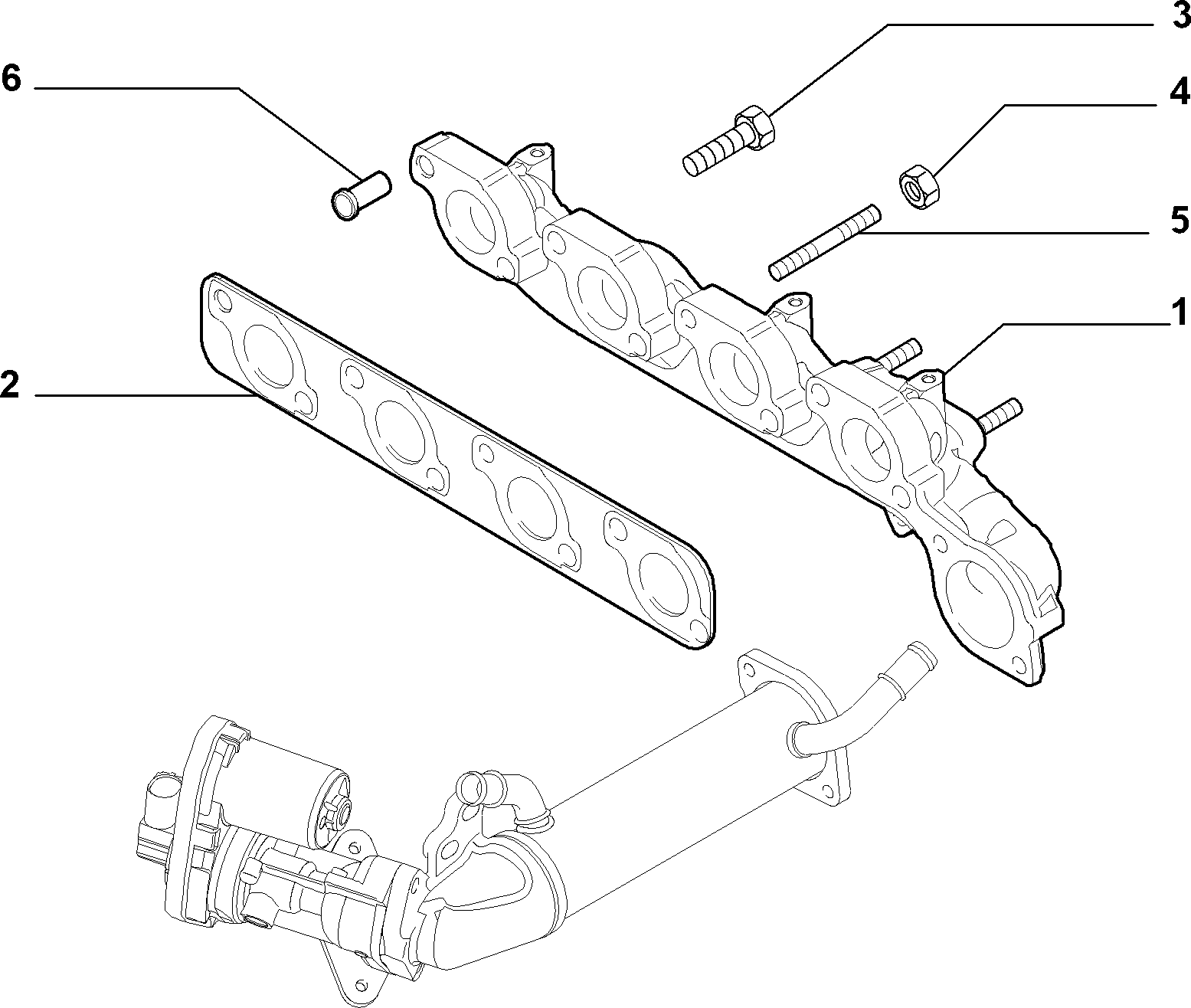 FIAT 9661331880 - Tarpiklis, išleidimo kolektorius onlydrive.pro