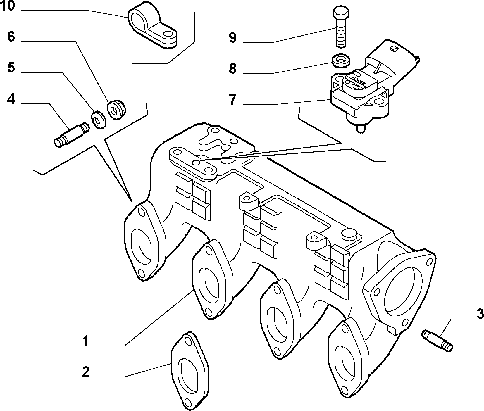 FIAT 500351377 - Sensor, boost pressure onlydrive.pro