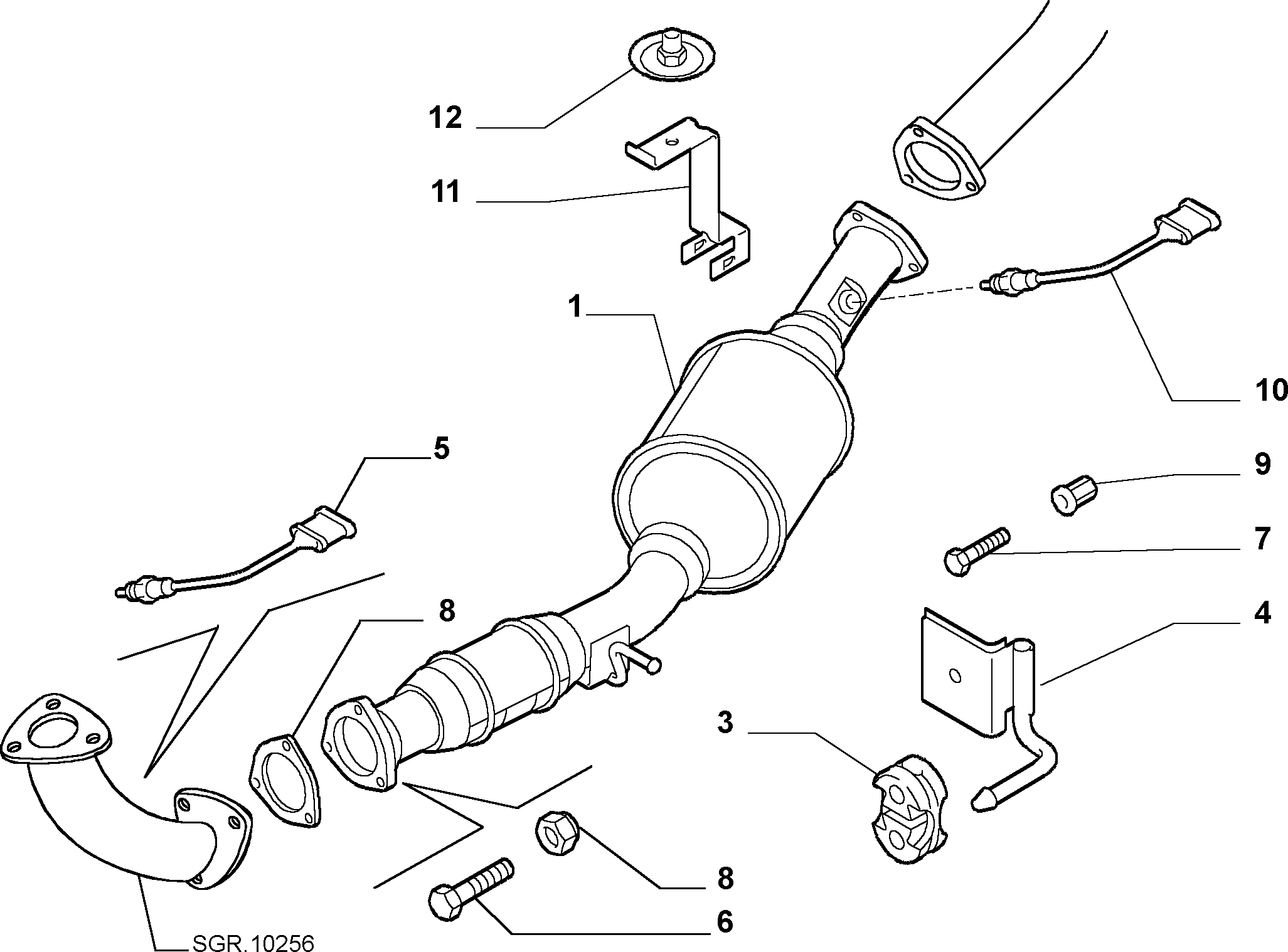 FIAT 9635978580 - Exhaust pipe (var.: 1/rev.: 0): 01 pcs. onlydrive.pro