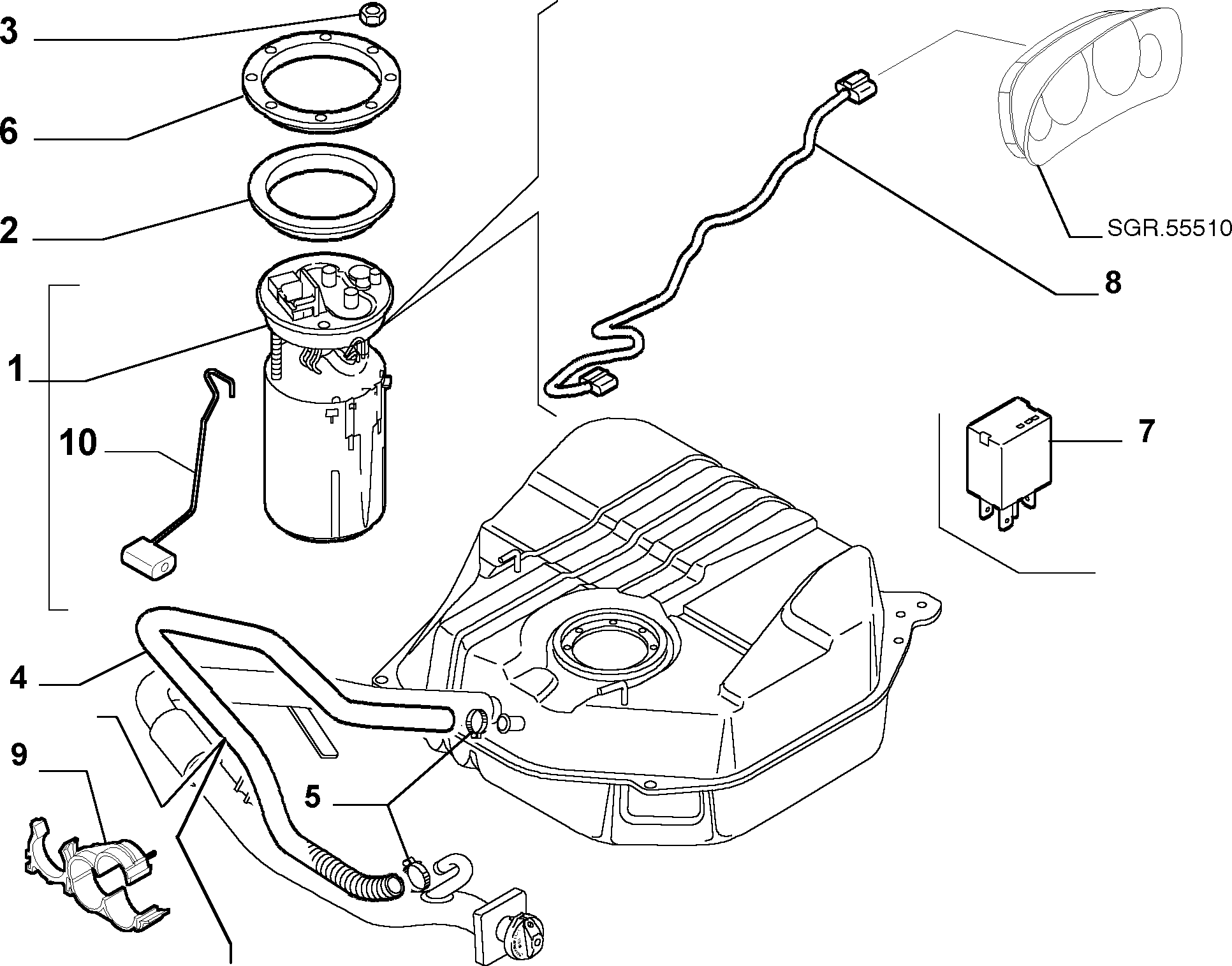 FIAT 1341606080 - Polttoaineen syöttömoduuli onlydrive.pro