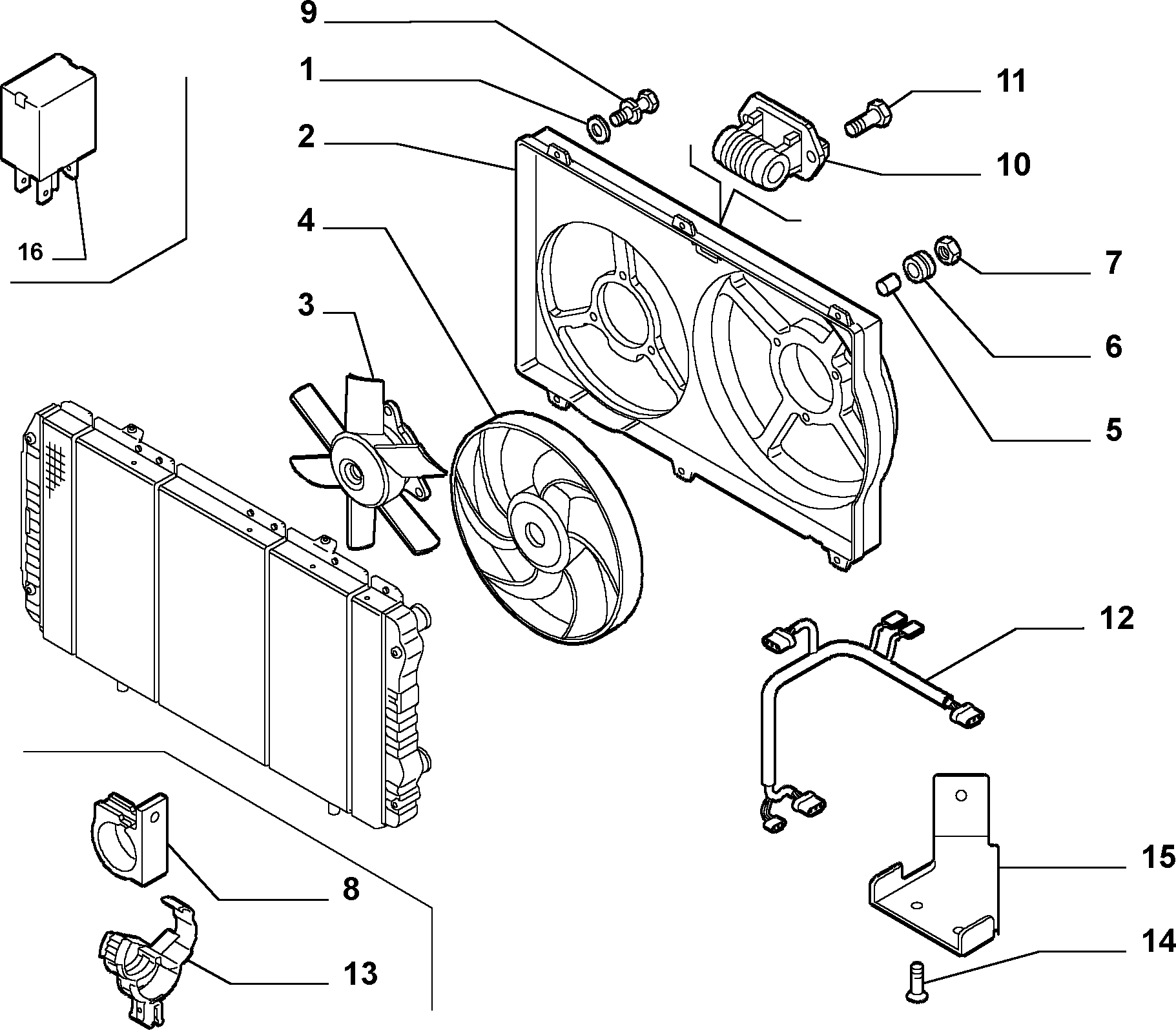 FIAT 1328088080 - Fan, radiator onlydrive.pro