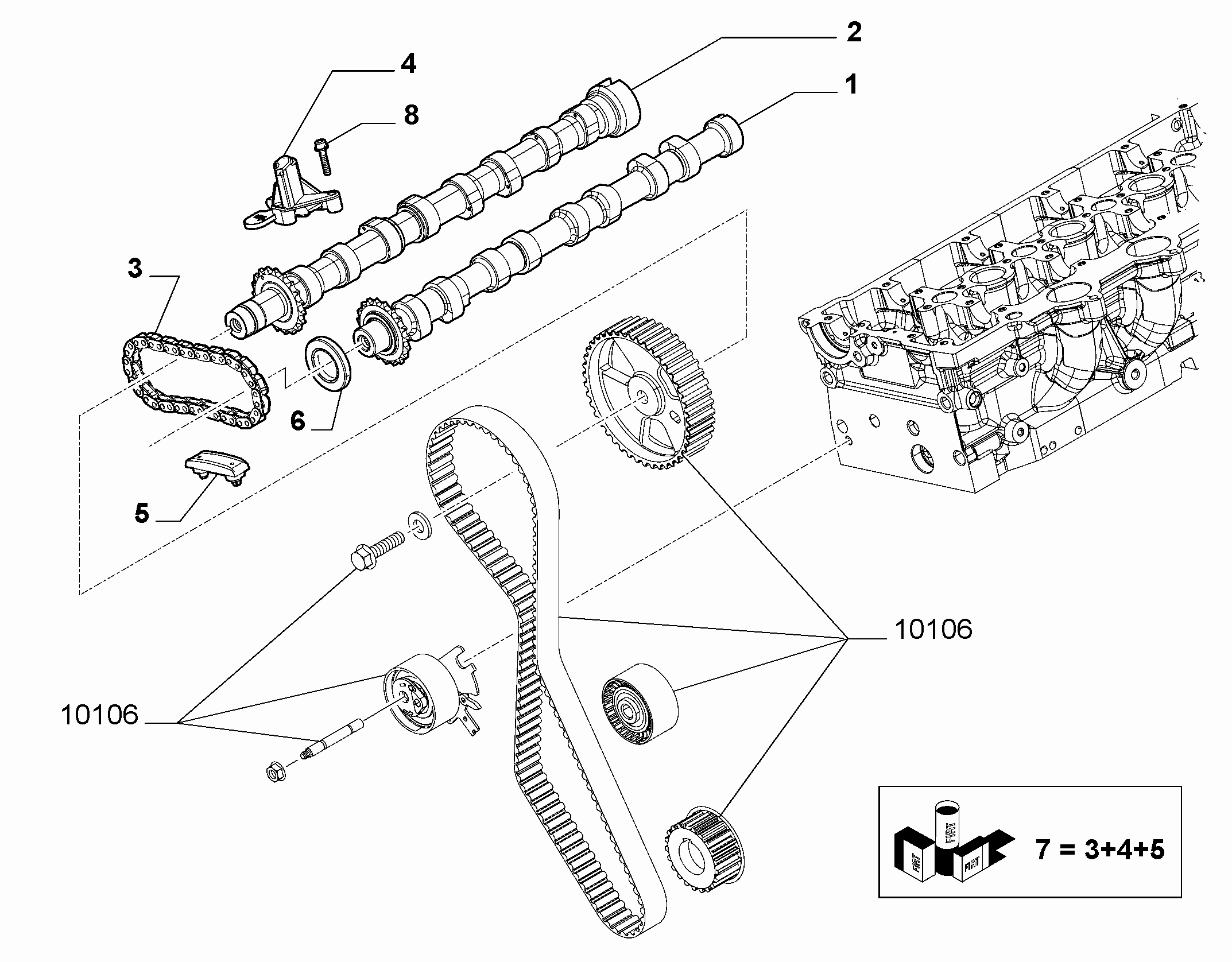 PEUGEOT 9464474289 - Комплект цепи привода распредвала onlydrive.pro