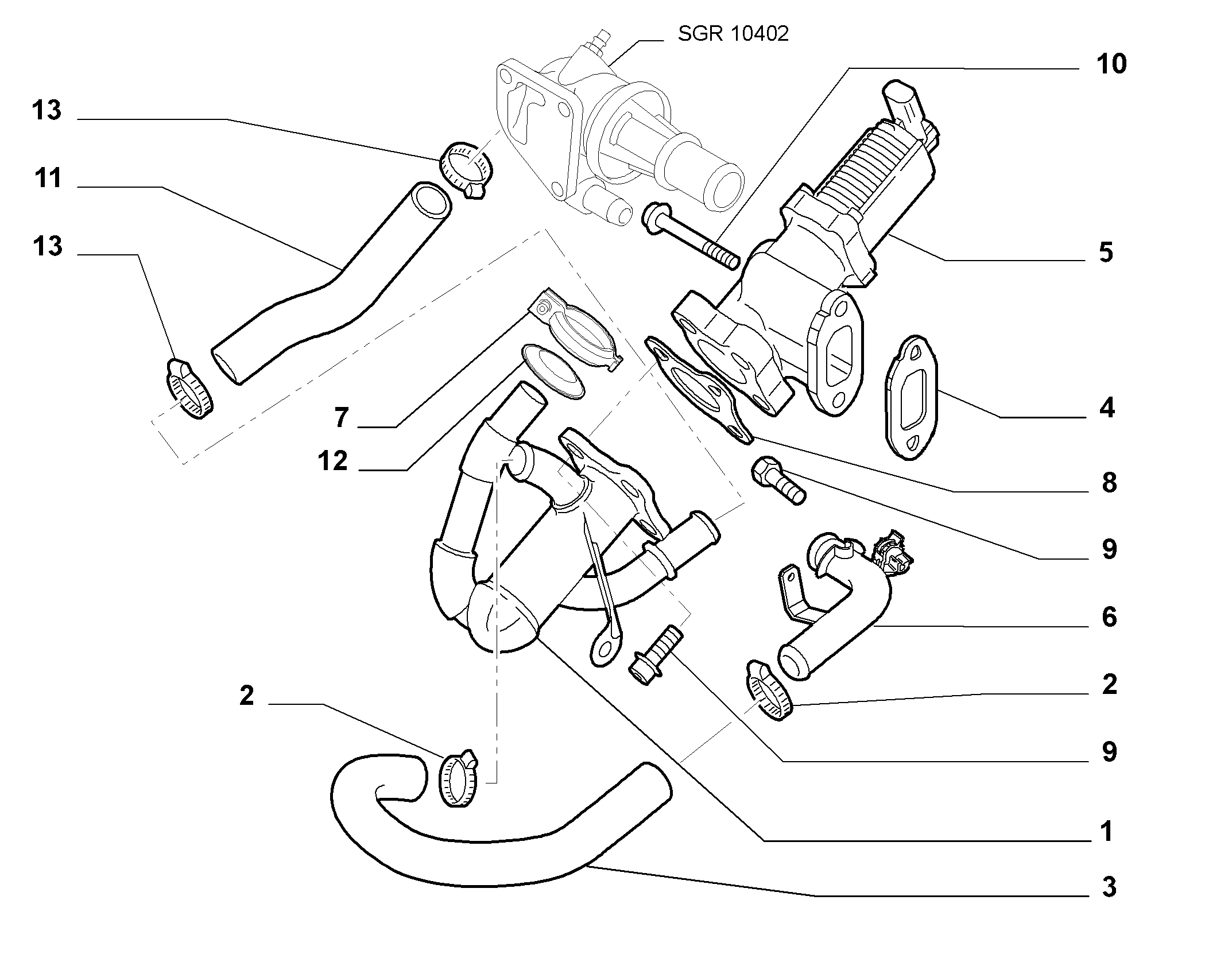 FIAT 55219499 - Venttiili, pakokaasun kierrätys onlydrive.pro