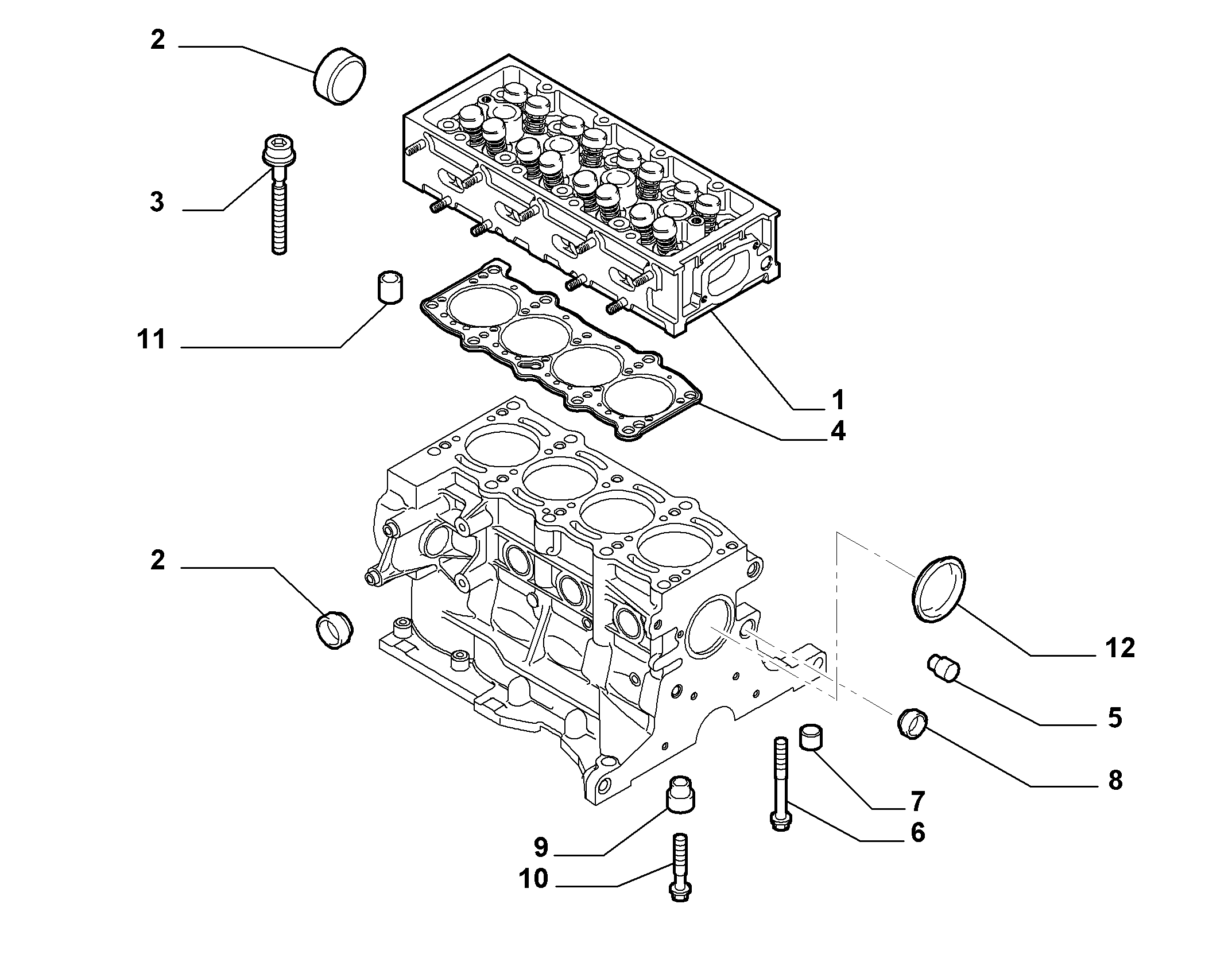 FIAT 55202800 - Gasket, cylinder head onlydrive.pro