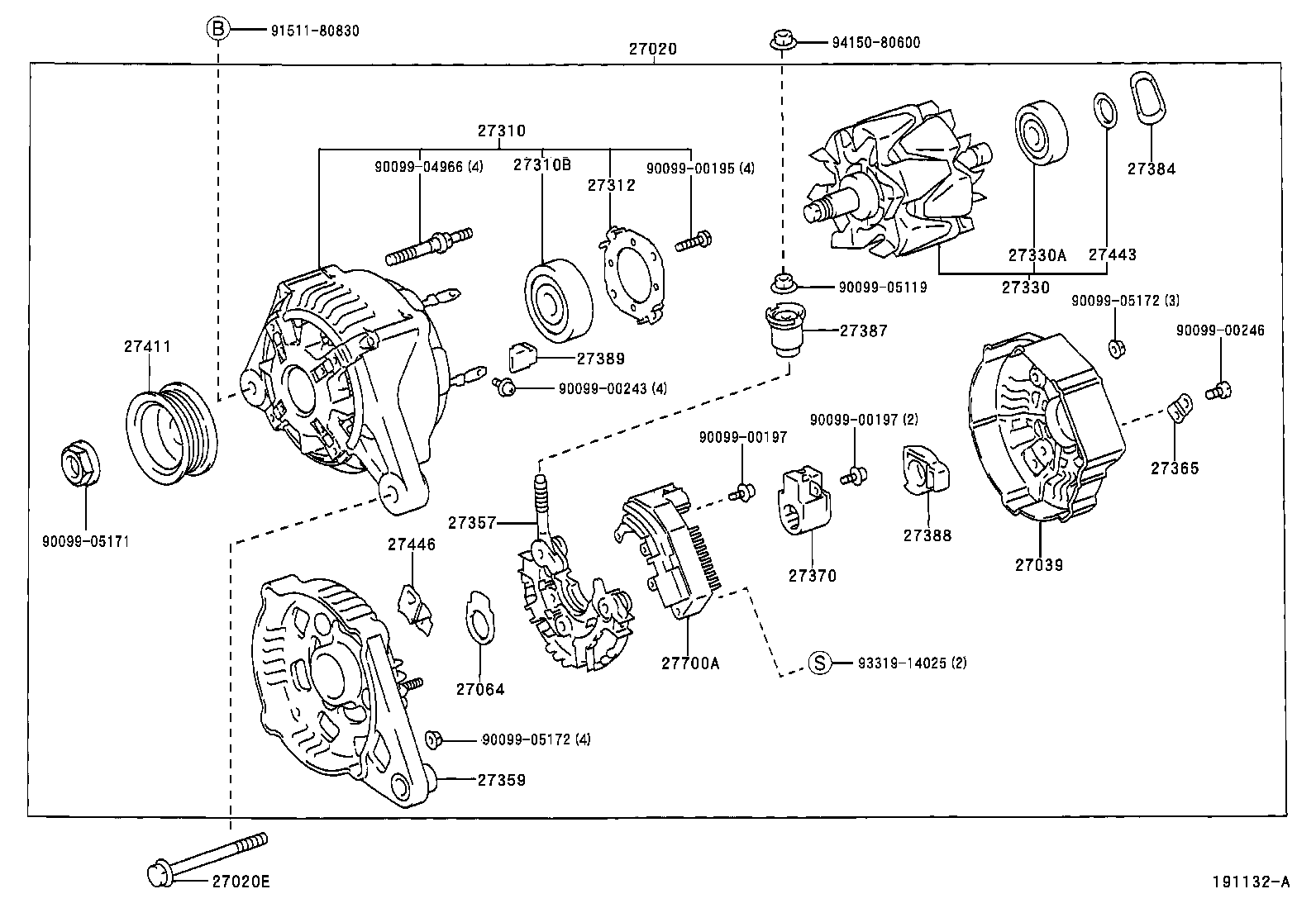 TOYOTA 27060-22100 - Generaator onlydrive.pro