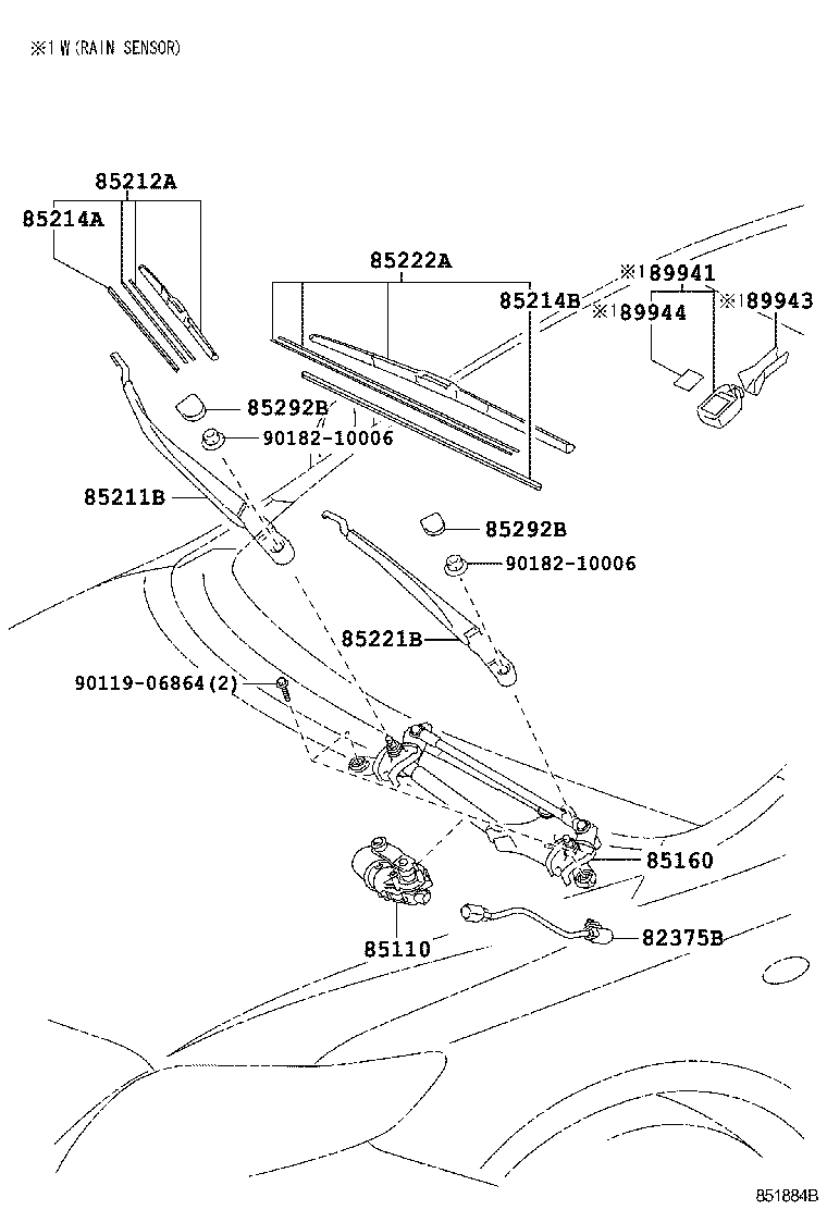 TOYOTA 85212-12430 - Stikla tīrītāja slotiņa onlydrive.pro