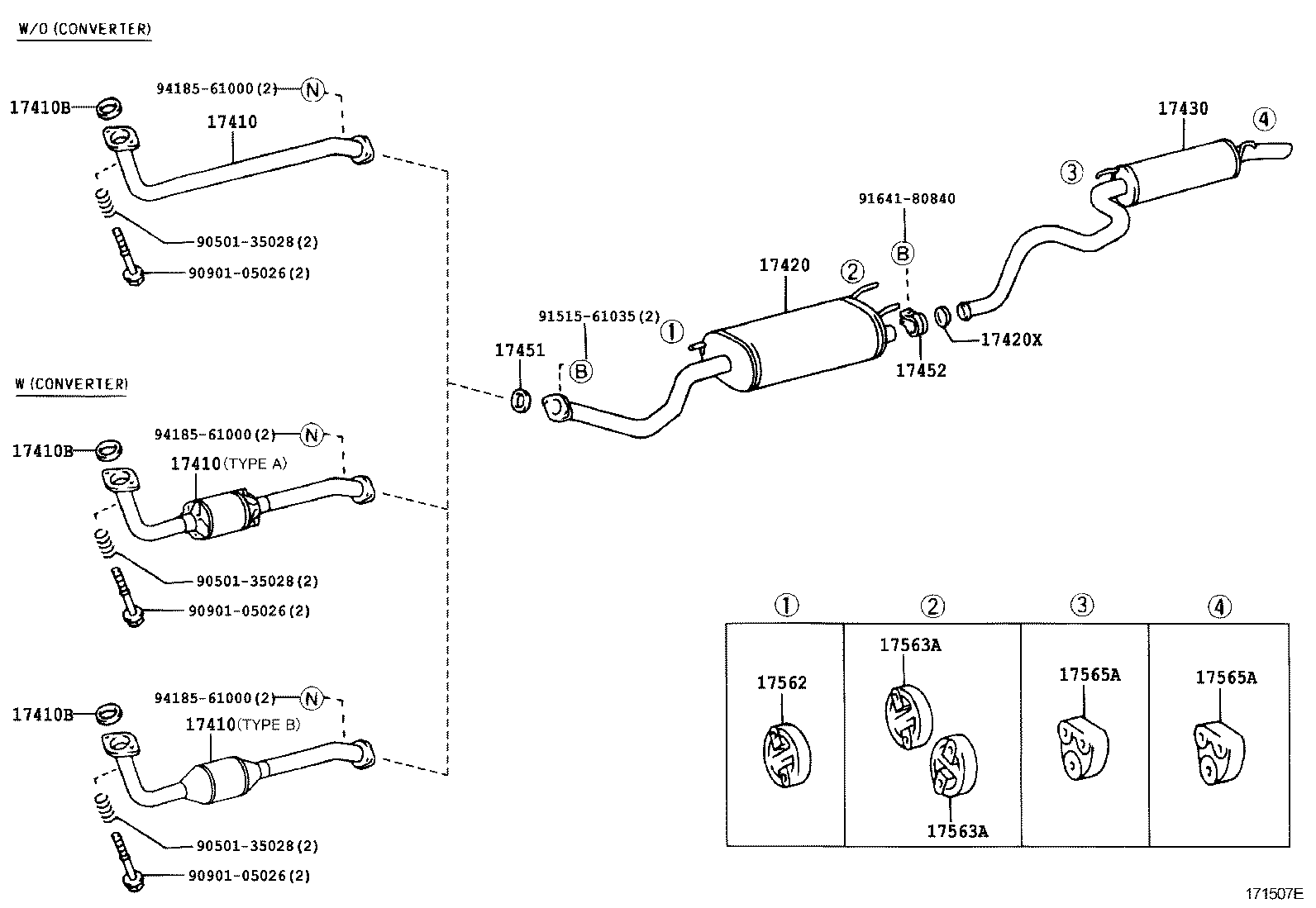 TOYOTA 17451-67020 - Blīvgredzens, Izplūdes caurule onlydrive.pro