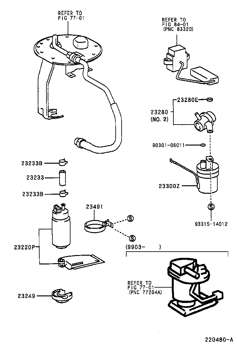 TOYOTA 23220 02040 - Fuel Pump onlydrive.pro