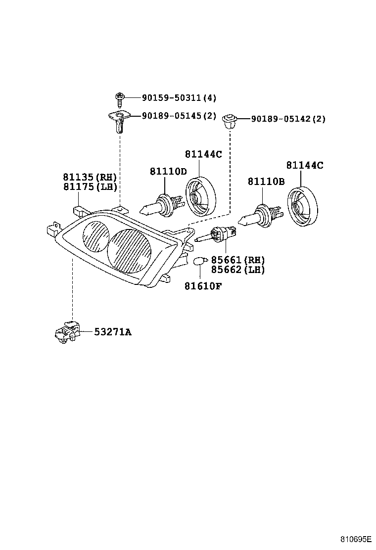 TOYOTA 90080-81067 - Лампа накаливания, фара дневного освещения onlydrive.pro