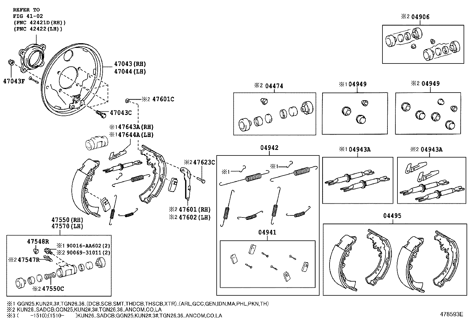 TOYOTA 044950K050 - Brake Shoe Set onlydrive.pro