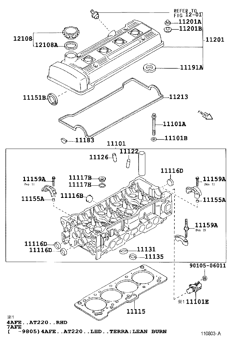 TOYOTA 11115-16121 - Gasket, cylinder head onlydrive.pro