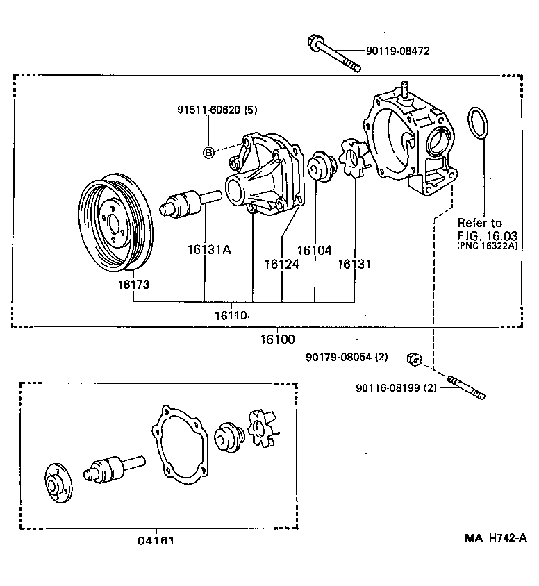 TOYOTA 16110-19107 - Water Pump onlydrive.pro