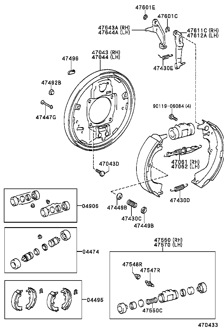 TOYOTA 0449526230 - Brake Shoe Set onlydrive.pro