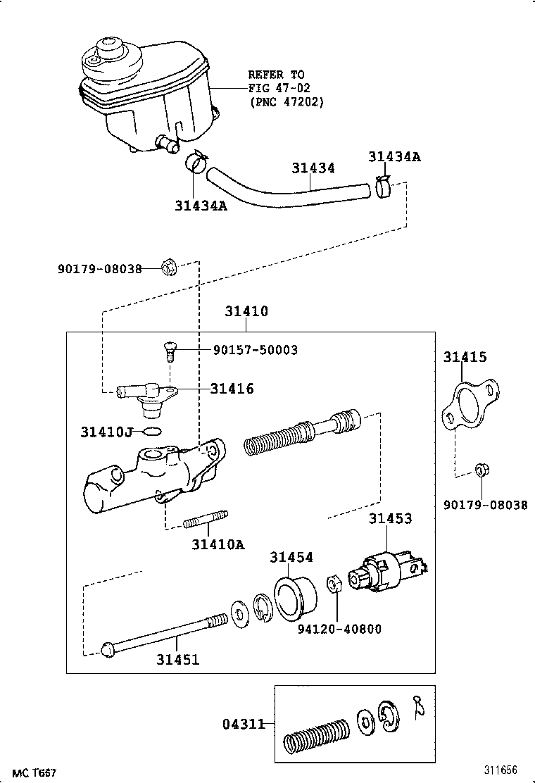 TOYOTA 31420 26182 - Master Cylinder, clutch onlydrive.pro