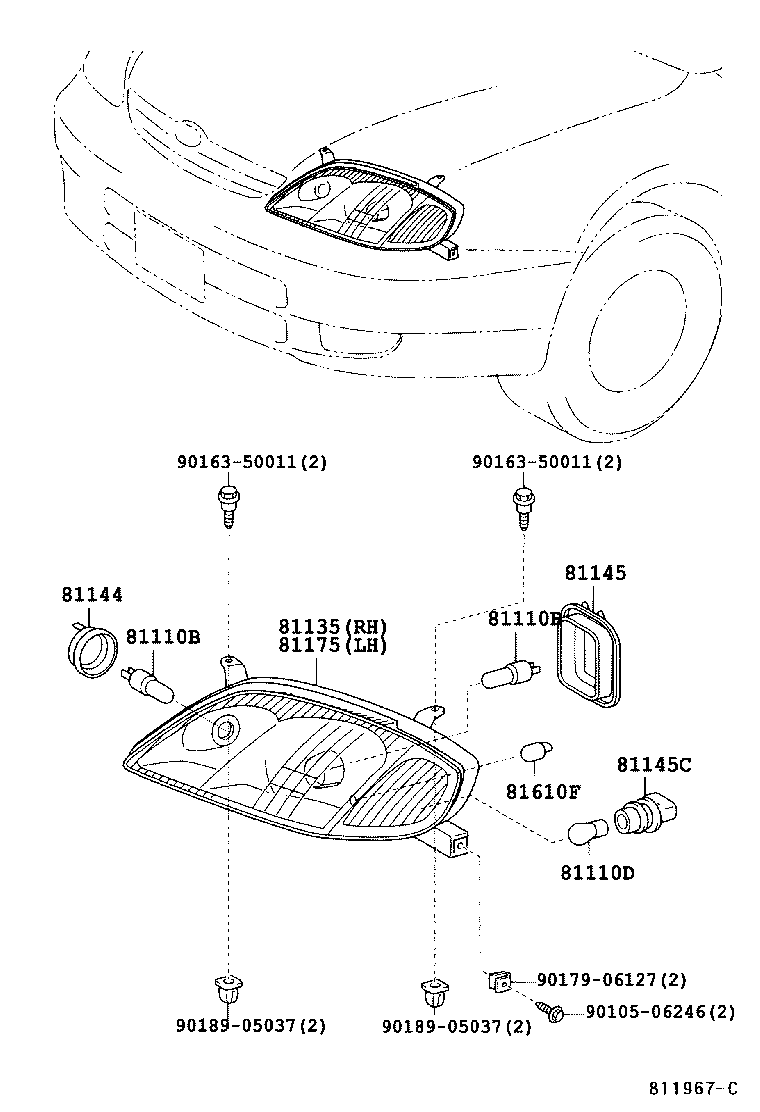 TOYOTA 9098113079 - Bulb onlydrive.pro