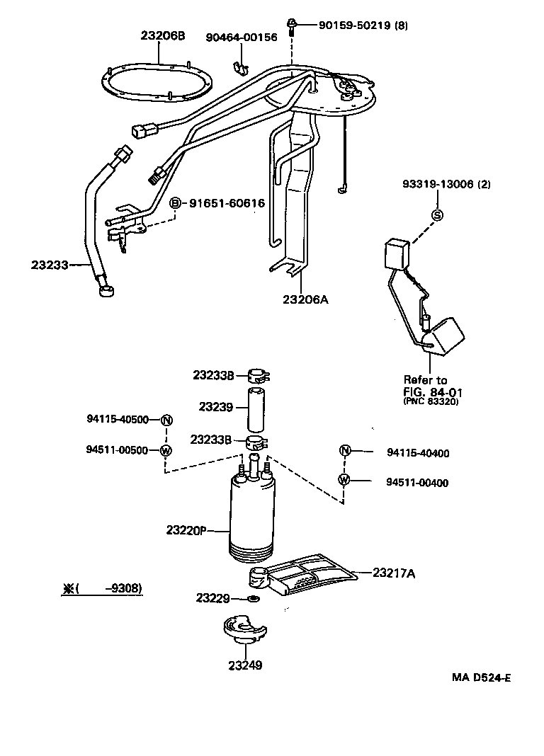 TOYOTA 23220-43070 - Fuel Pump onlydrive.pro