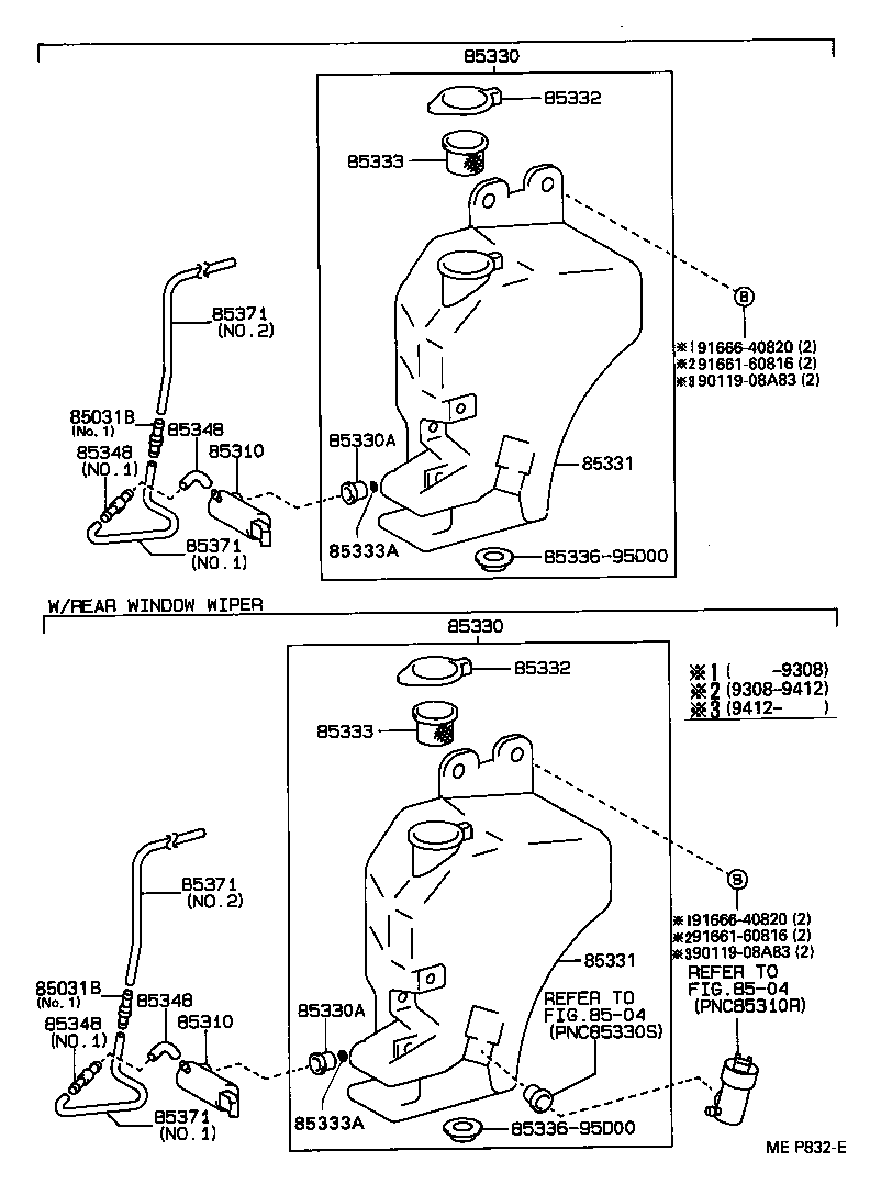 TOYOTA 85330-28040 - Water Pump, window cleaning onlydrive.pro