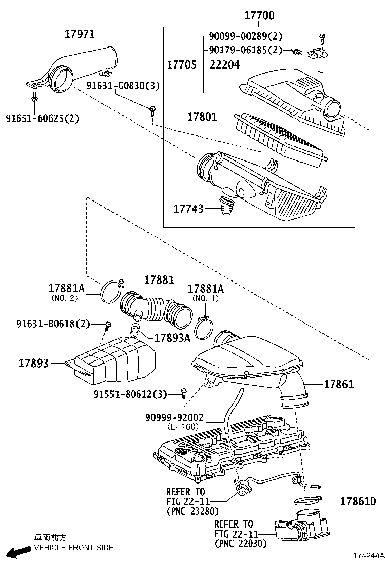 TOYOTA 22204-75030 - Air Mass Sensor onlydrive.pro