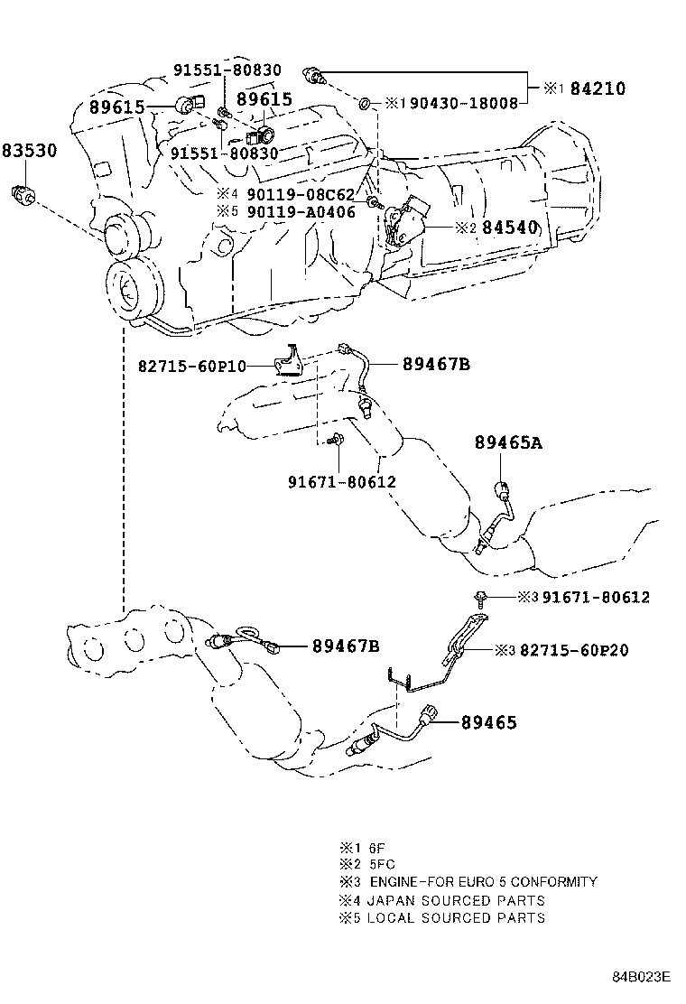 TOYOTA 89465 60430 - Oxygen, Lambda Sensor onlydrive.pro