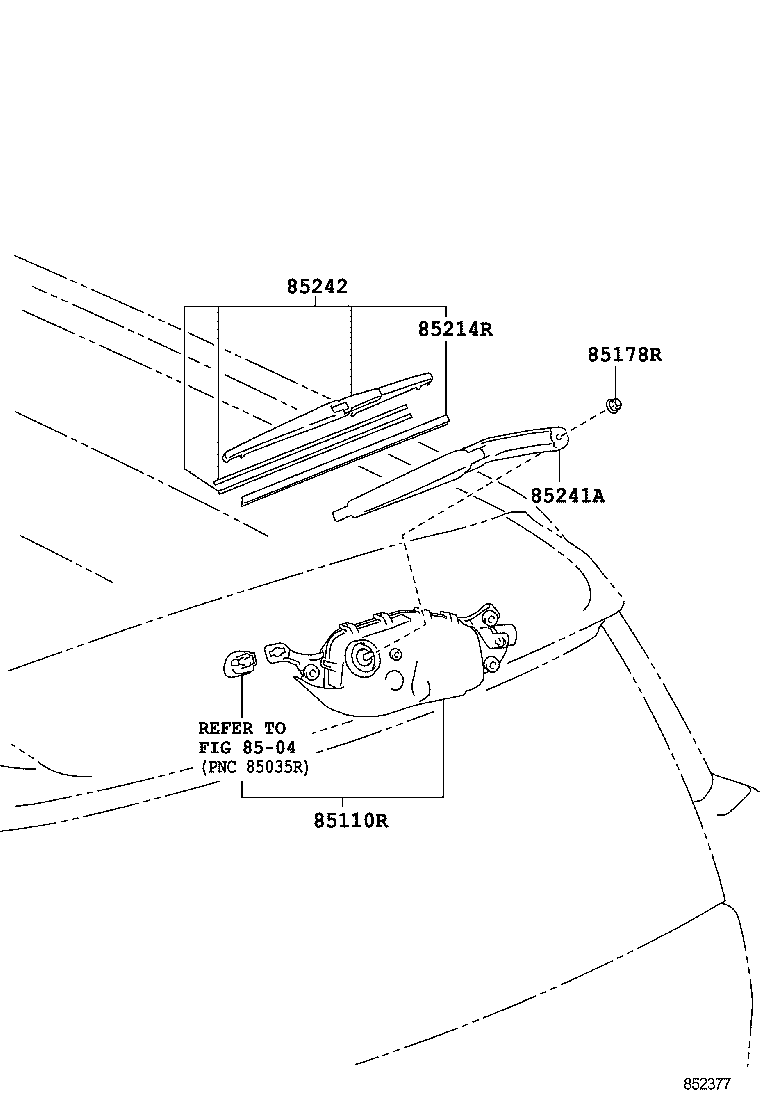 TOYOTA 85242 42030 - Klaasipuhastaja kumm onlydrive.pro