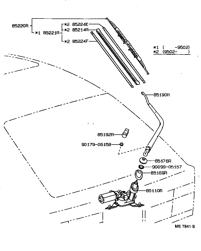 TOYOTA 8524212031 - Stikla tīrītāja slotiņa onlydrive.pro