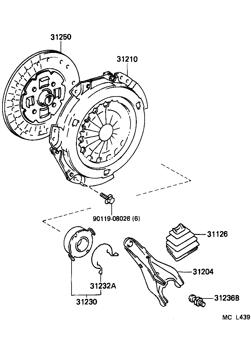 TOYOTA 31210-0W010 - Clutch Pressure Plate onlydrive.pro