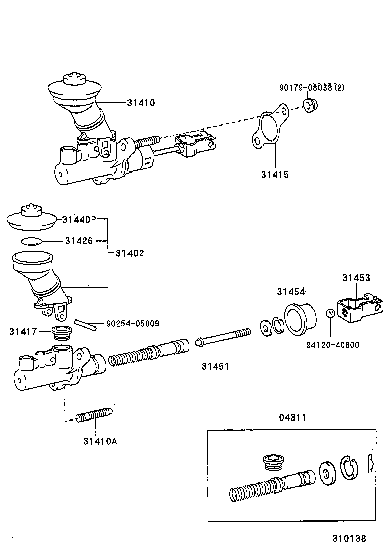 TOYOTA 31410-12370 - Master Cylinder, clutch onlydrive.pro