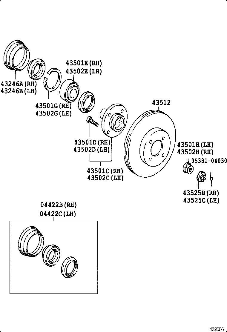 TOYOTA 90521-77001 - Rattalaagrikomplekt onlydrive.pro