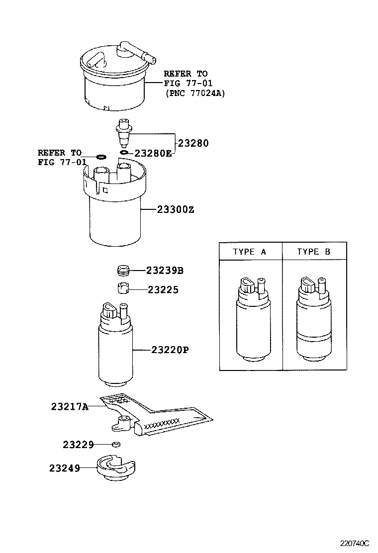 TOYOTA 23221-23010 - Fuel Pump onlydrive.pro