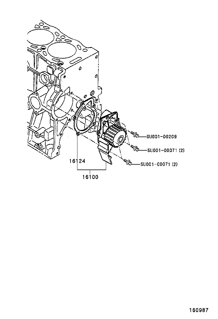 TOYOTA SU001-00204 - Ūdenssūknis onlydrive.pro