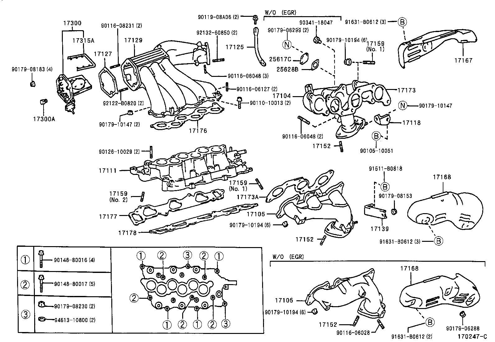 TOYOTA 17178-20010 - Gasket, intake manifold onlydrive.pro